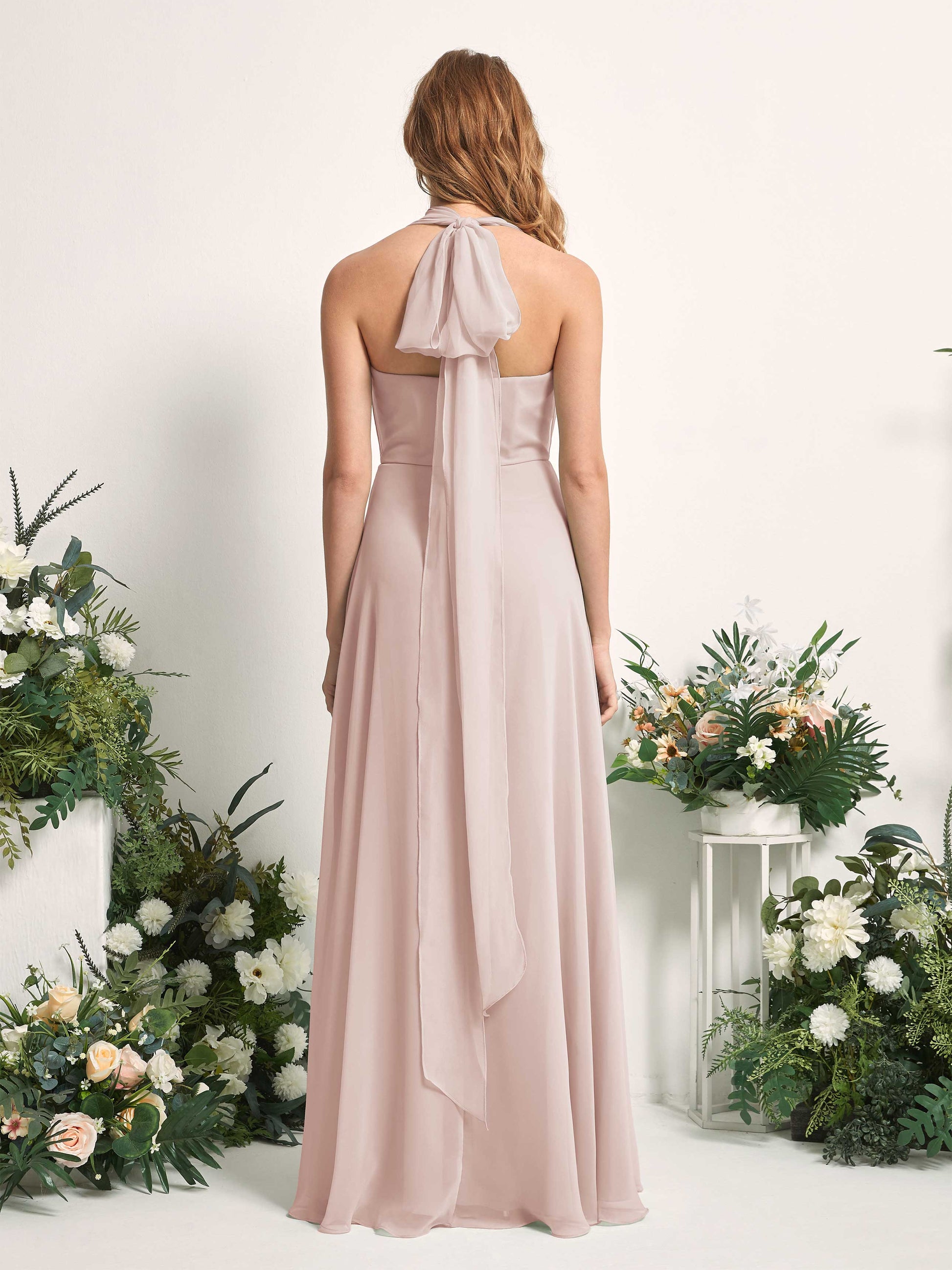 Carolyn Biscotti Halter Maxi Dress