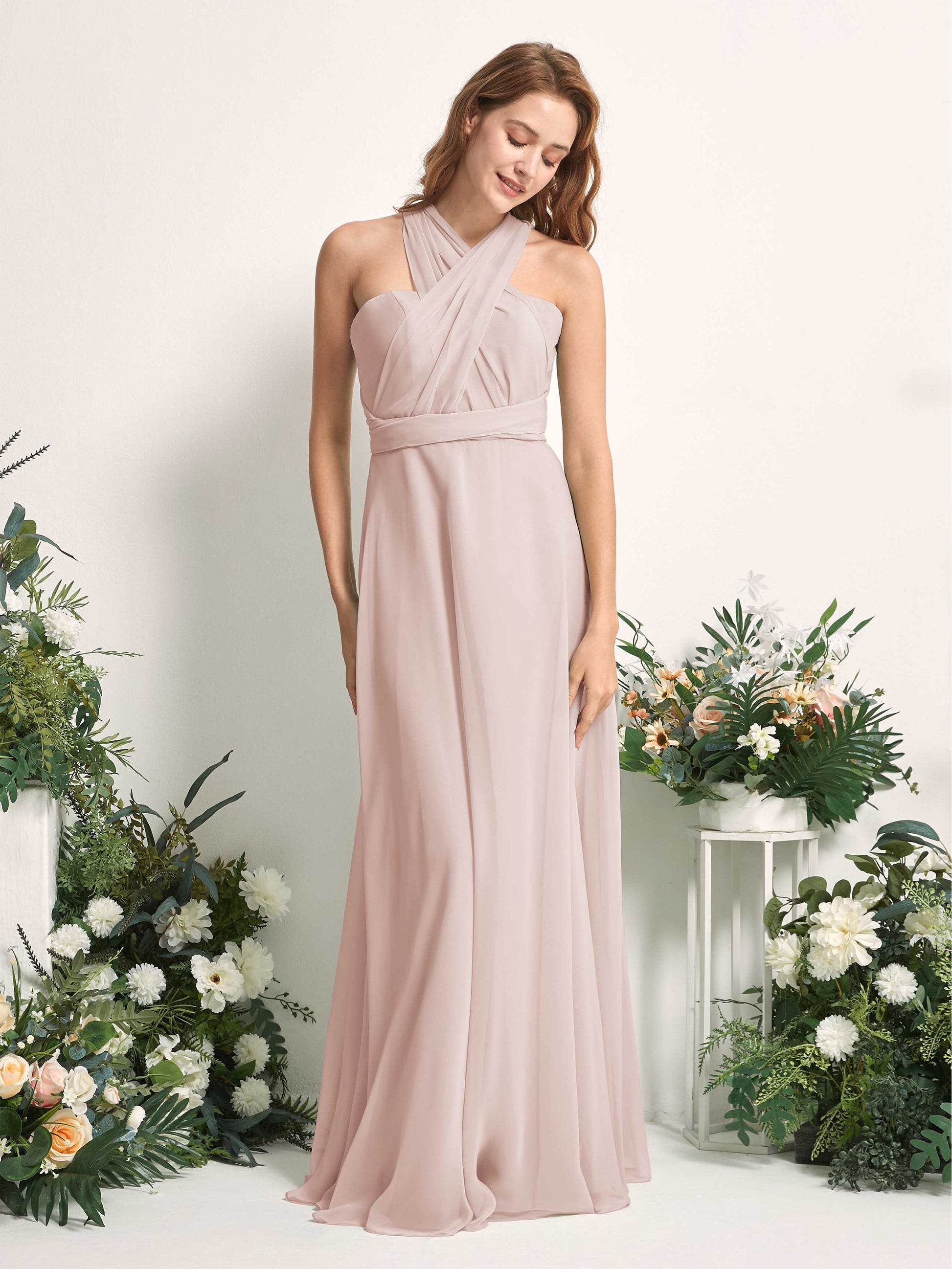 Carolyn Biscotti Halter Maxi Dress