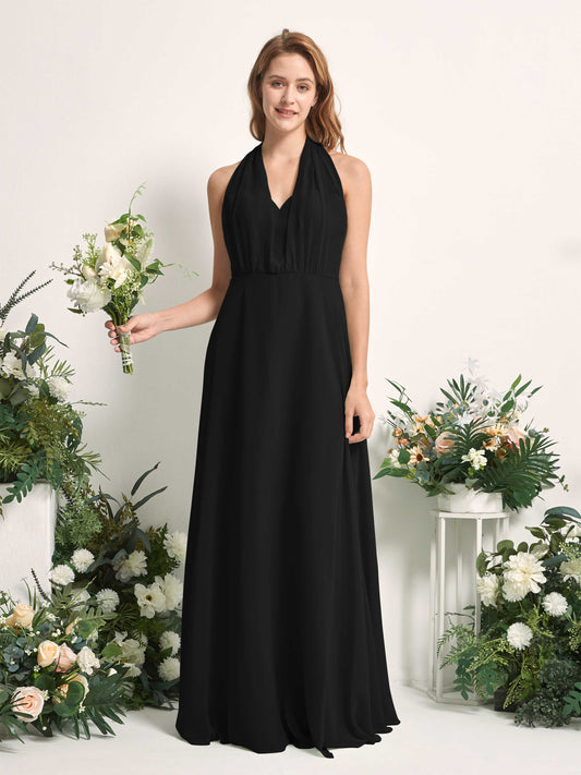 Carolyn Black Halter Maxi Dress