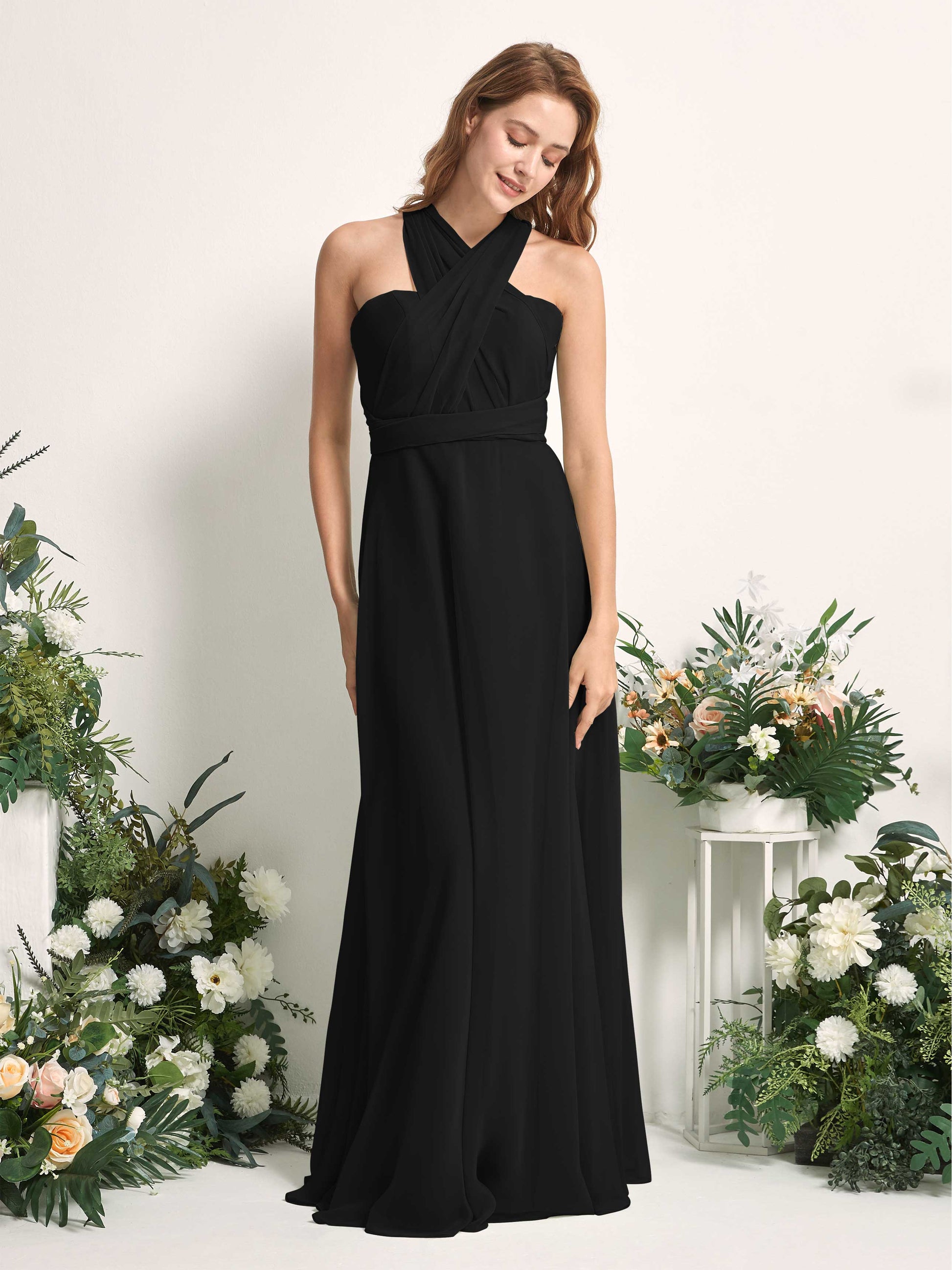 Carolyn Black Halter Maxi Dress