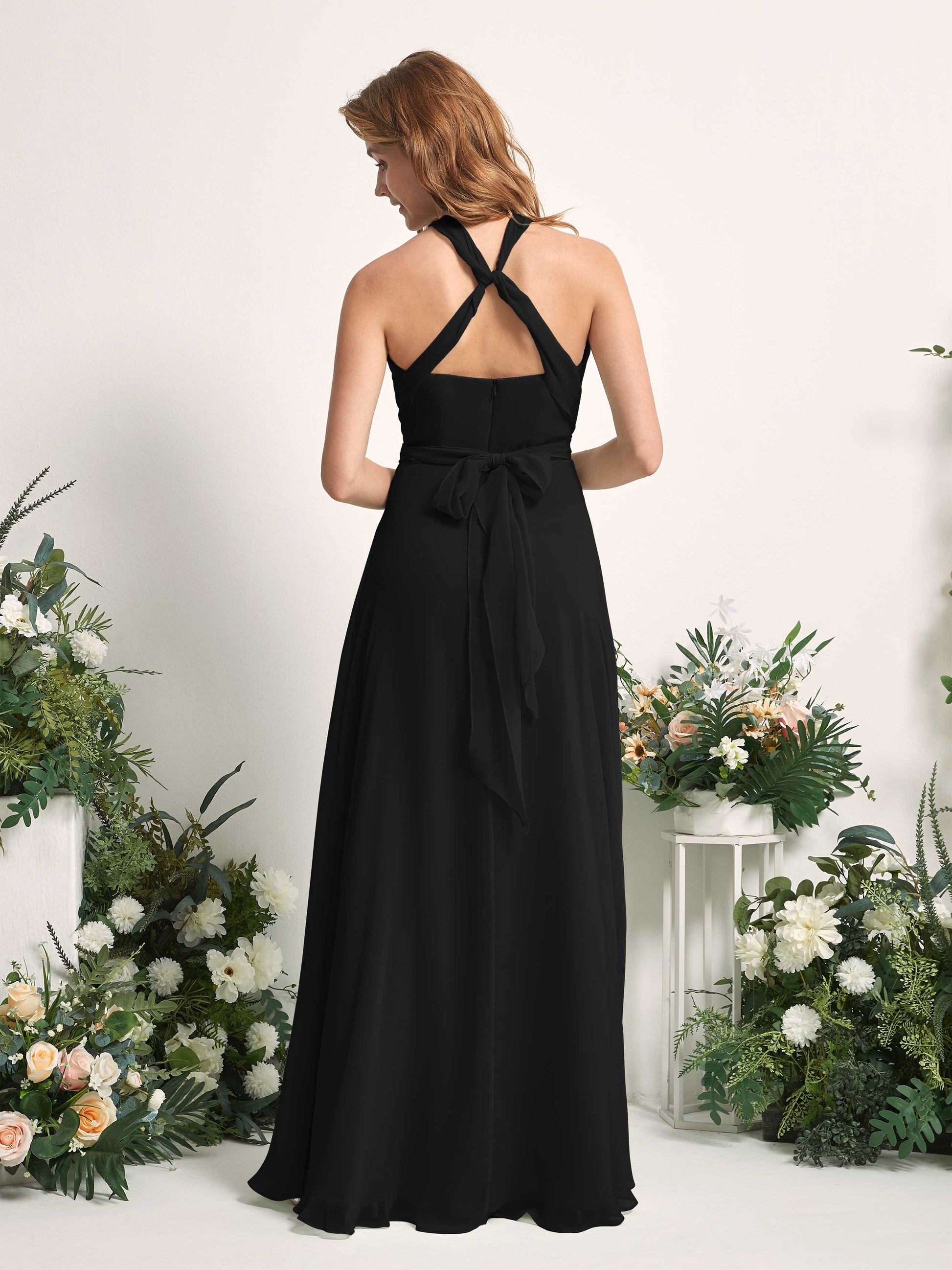 Carolyn Black Halter Maxi Dress