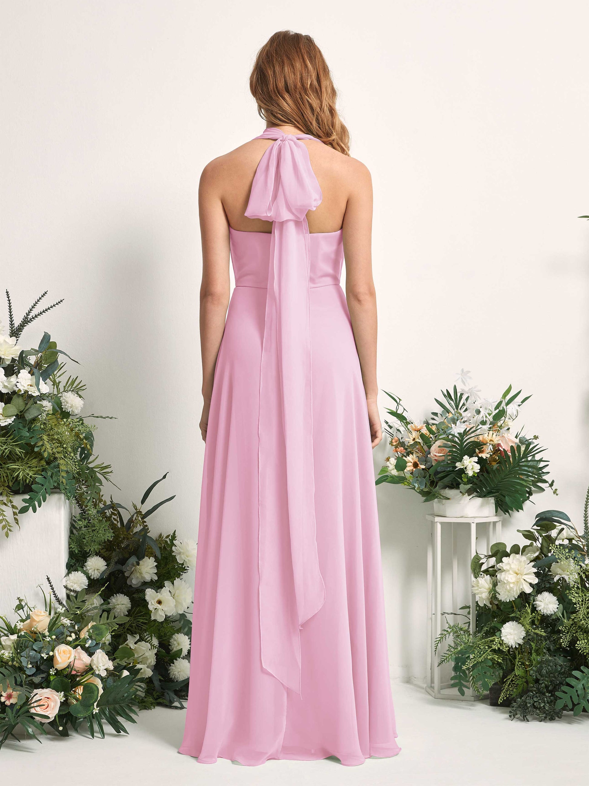 Carolyn Candy Pink Halter Maxi Dress