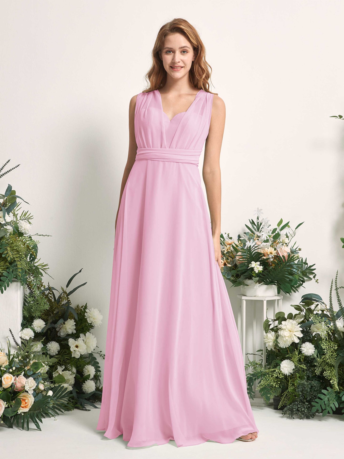 Carolyn Candy Pink Halter Maxi Dress