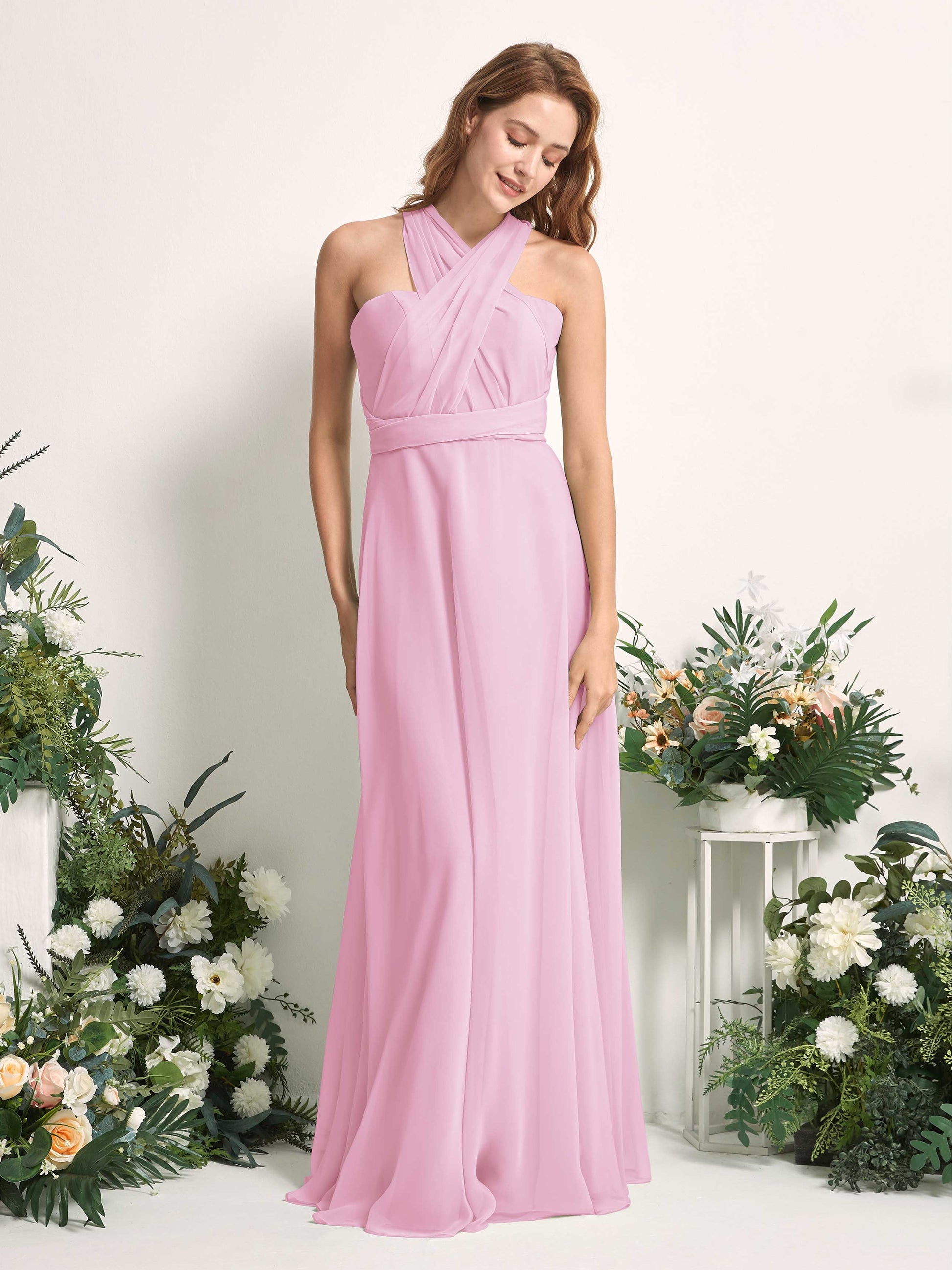 Carolyn Candy Pink Halter Maxi Dress