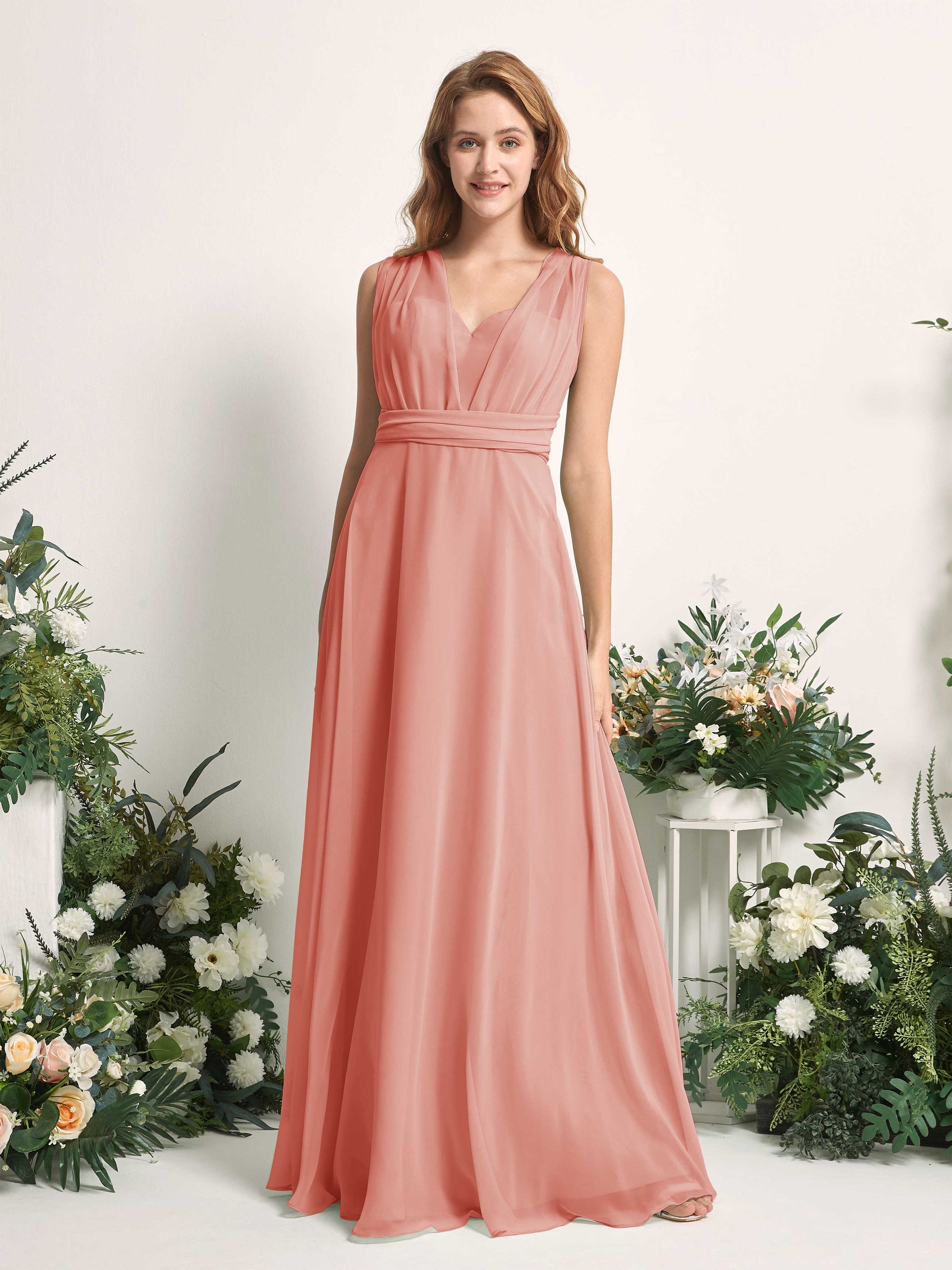 Carolyn Champagne Rose Halter Maxi Dress