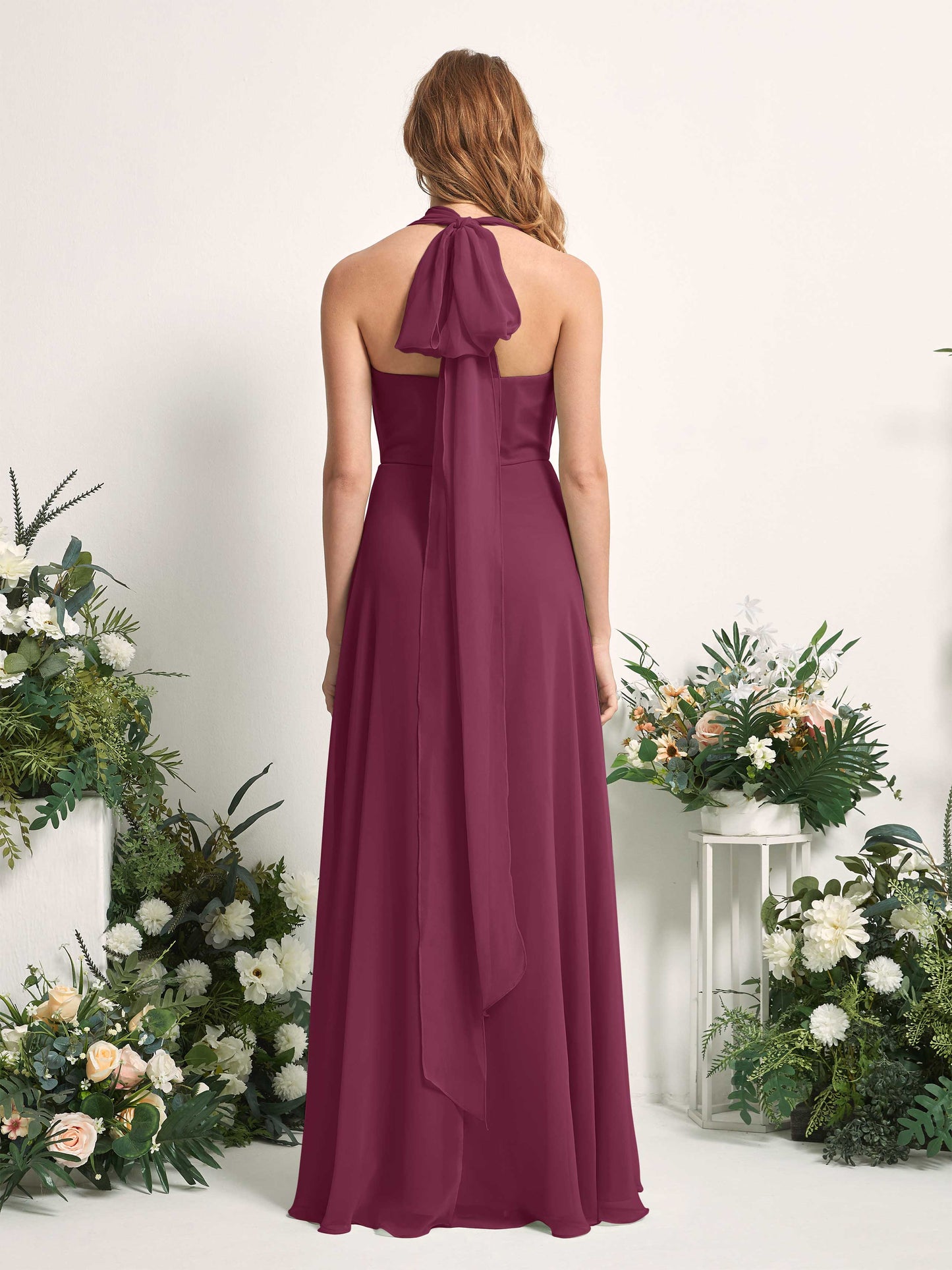 Carolyn Chianti Halter Maxi Dress