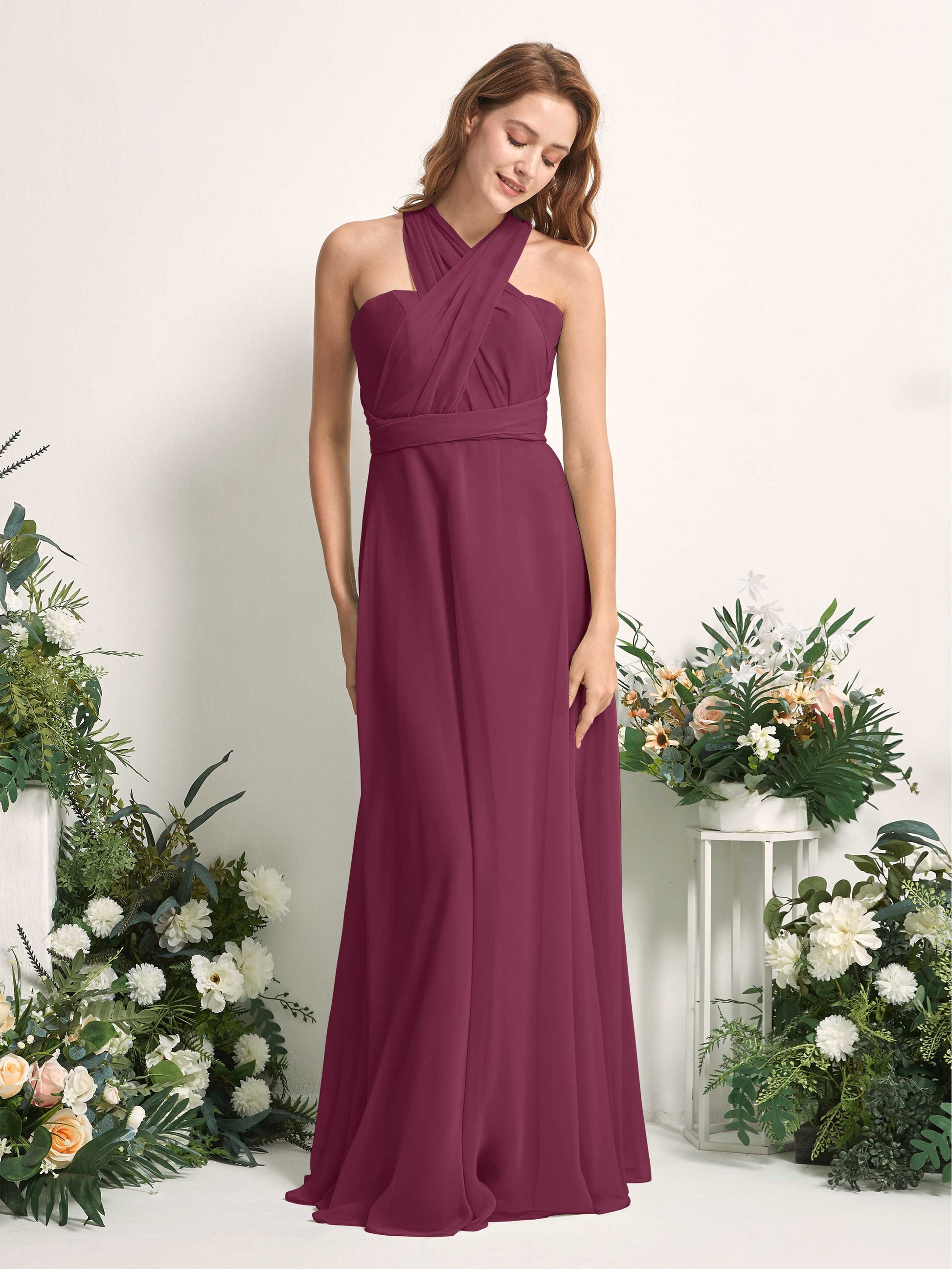 Carolyn Chianti Halter Maxi Dress