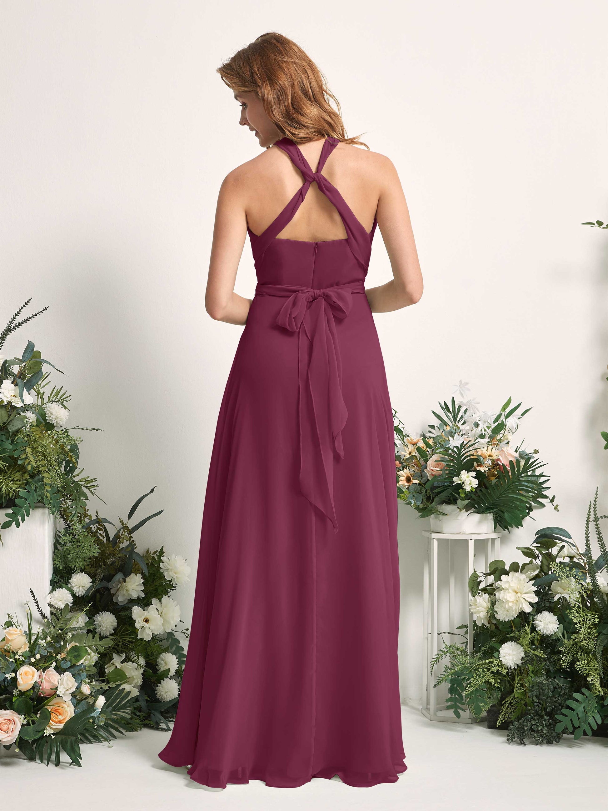 Carolyn Chianti Halter Maxi Dress