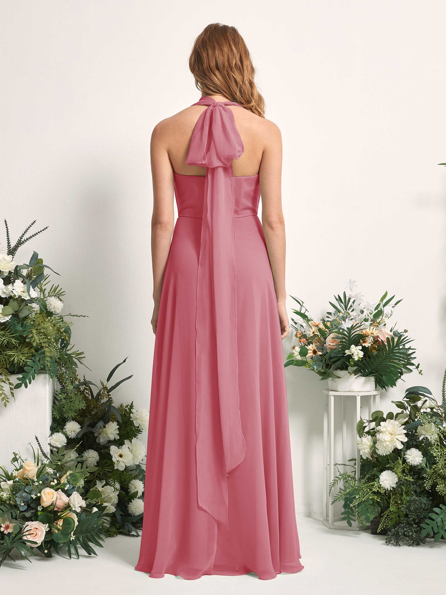 Carolyn Desert Rose Halter Maxi Dress