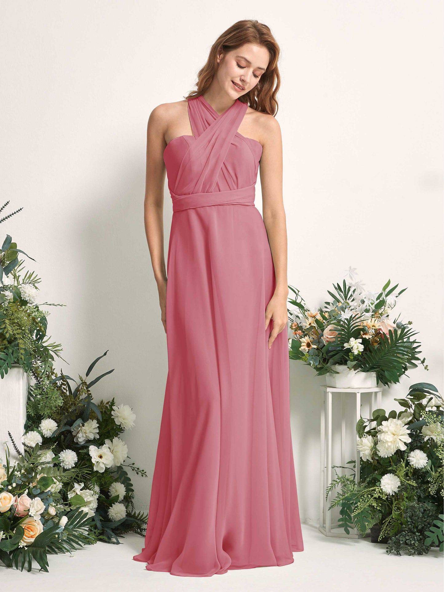 Carolyn Desert Rose Halter Maxi Dress