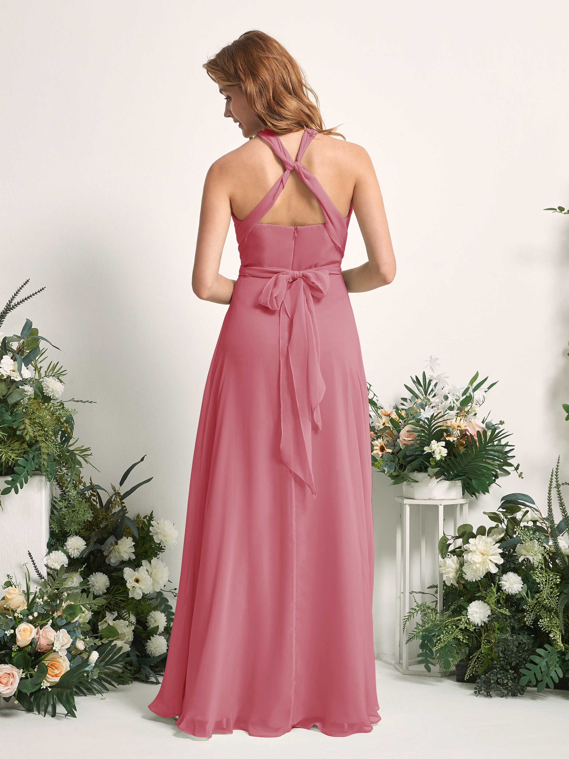 Carolyn Desert Rose Halter Maxi Dress