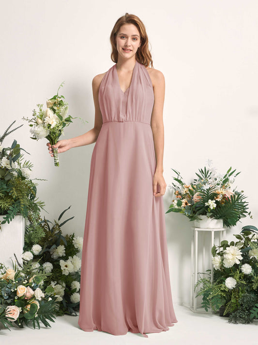 Carolyn Dusty Rose Halter Maxi Dress