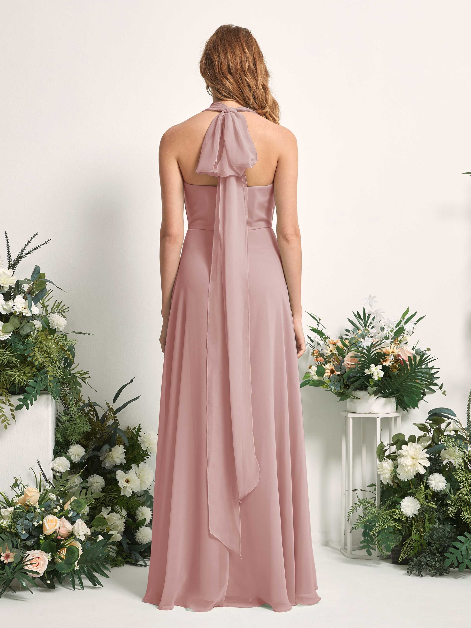 Carolyn Dusty Rose Halter Maxi Dress