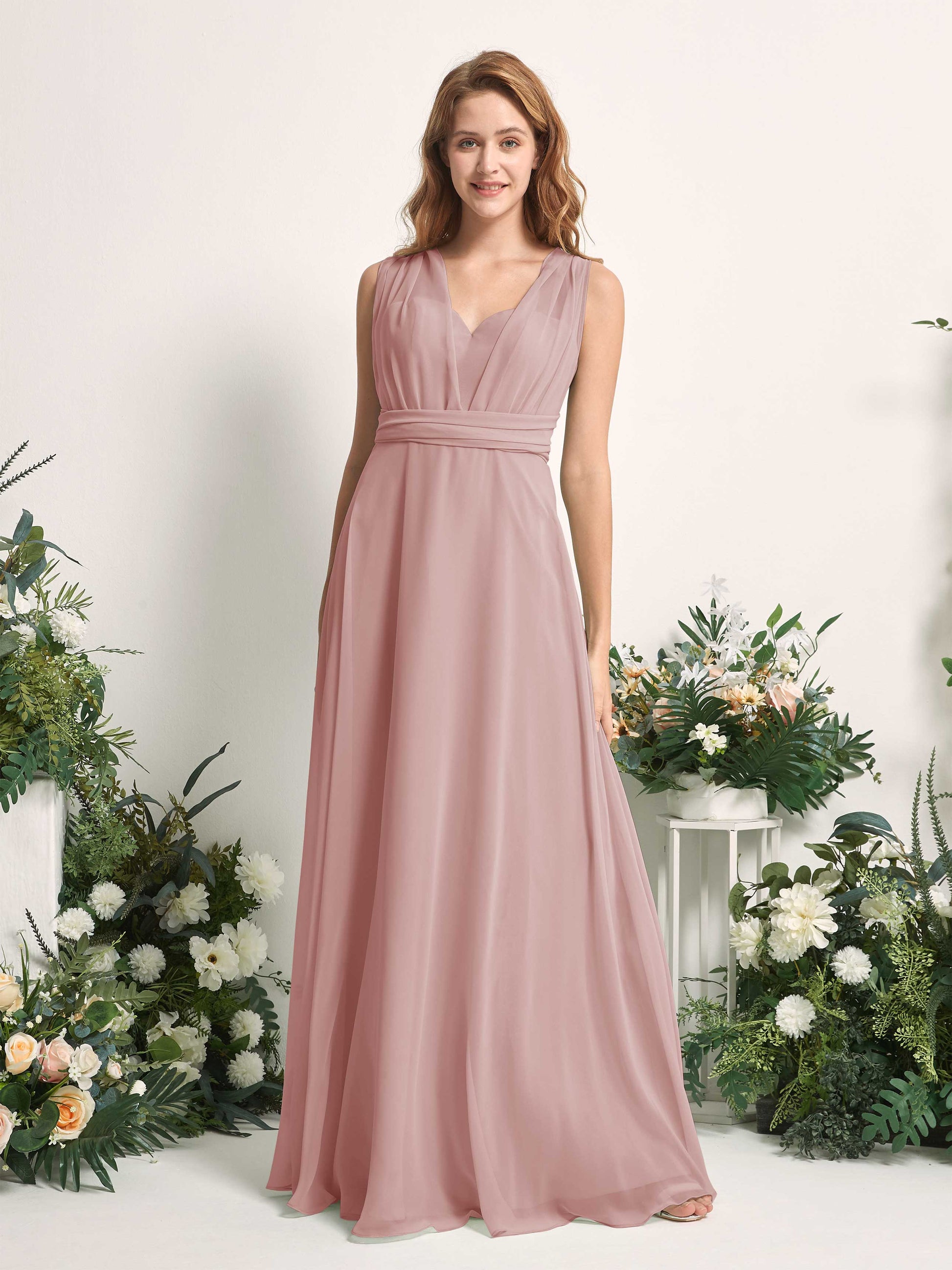 Carolyn Dusty Rose Halter Maxi Dress