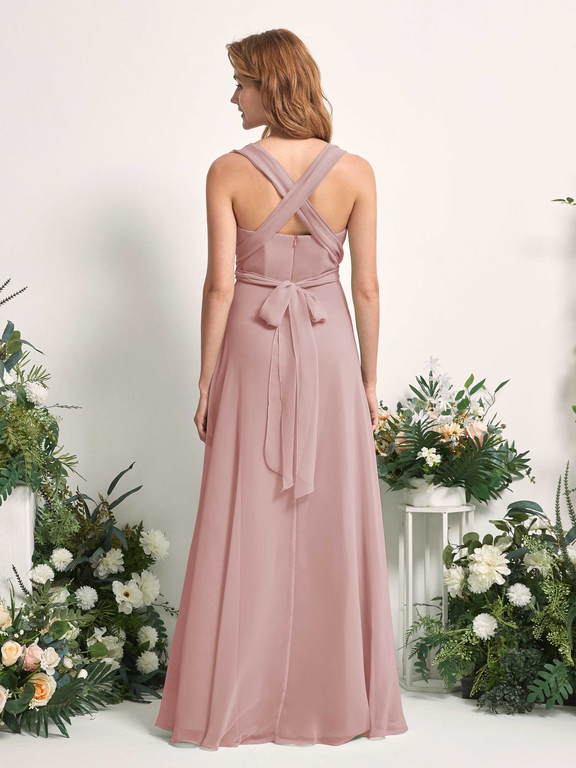 Carolyn Dusty Rose Halter Maxi Dress