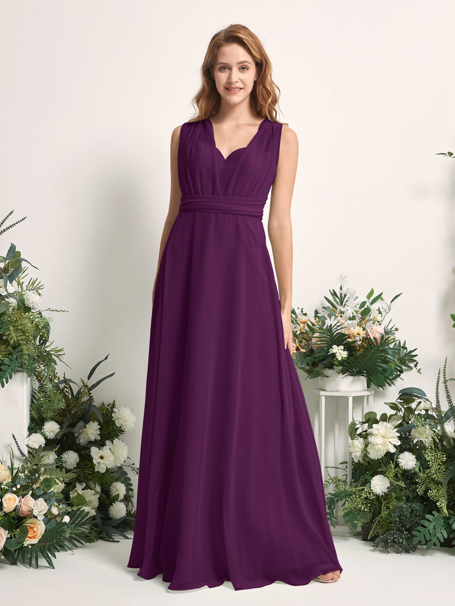 Carolyn Grape Halter Maxi Dress