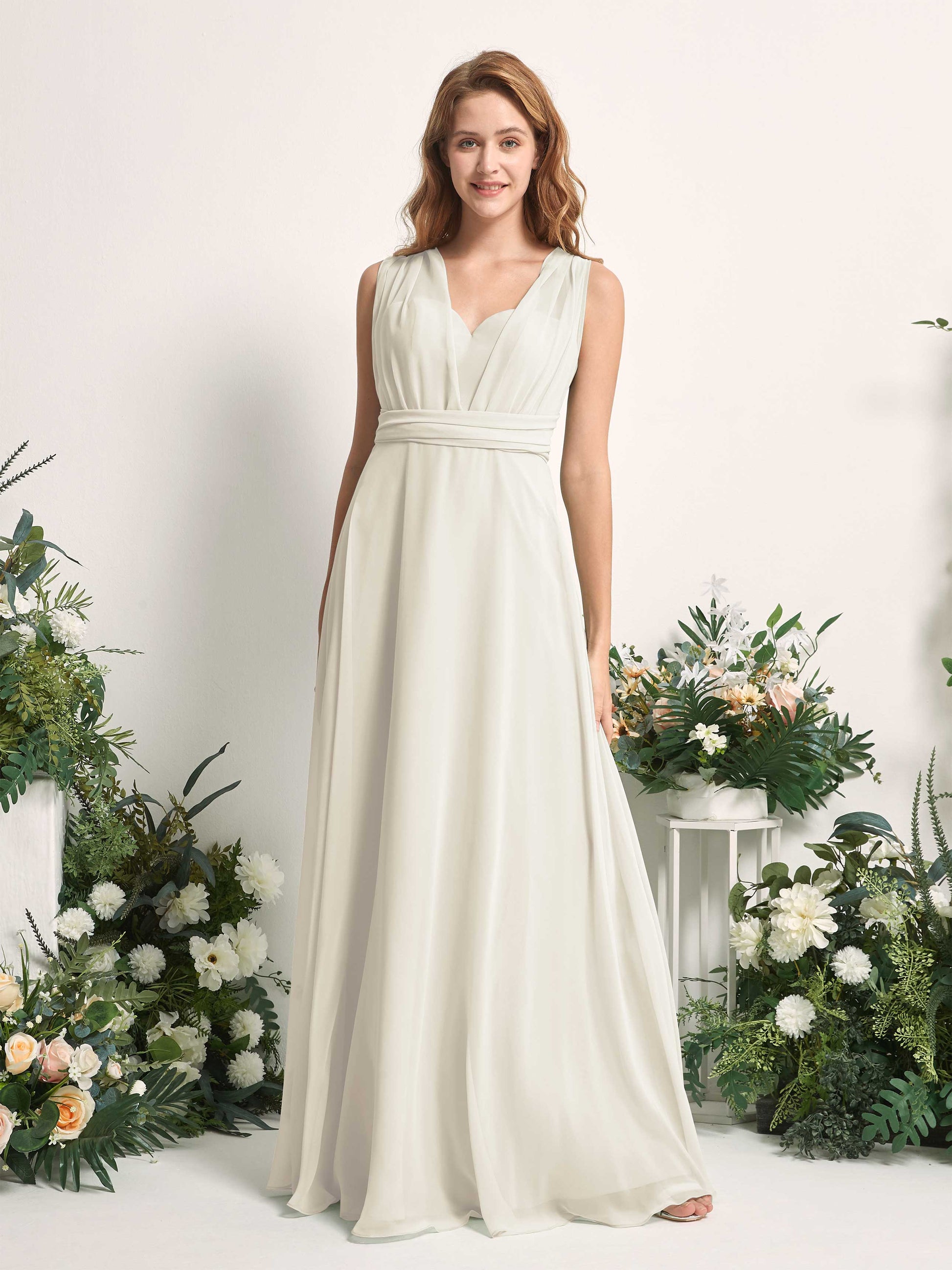 Carolyn Ivory Halter Maxi Dress