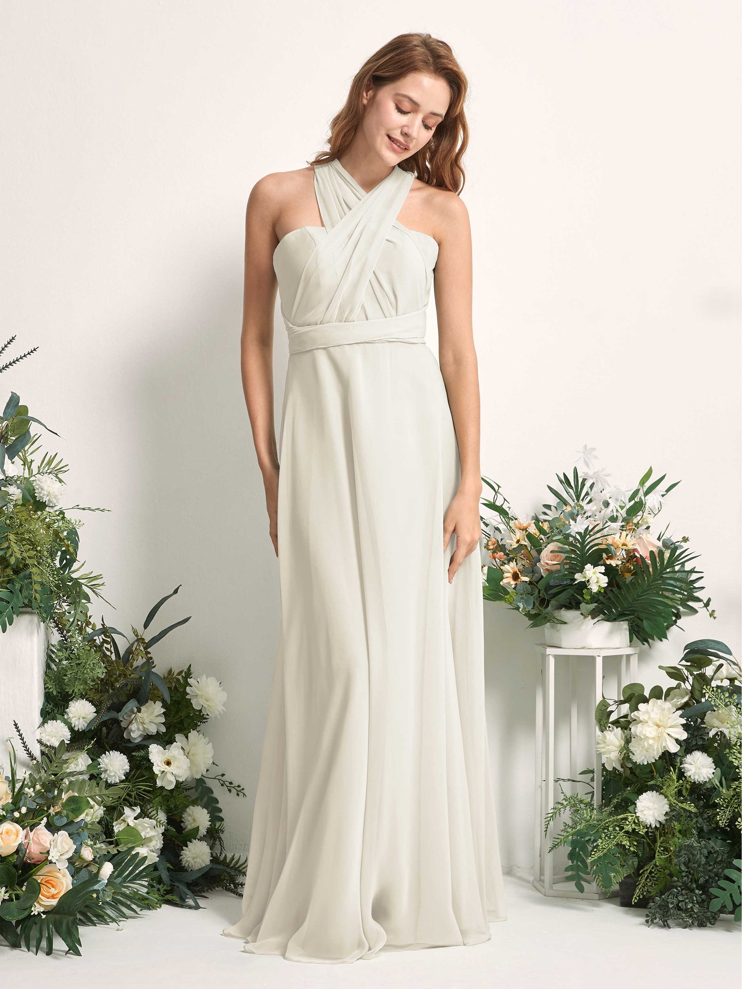 Carolyn Ivory Halter Maxi Dress