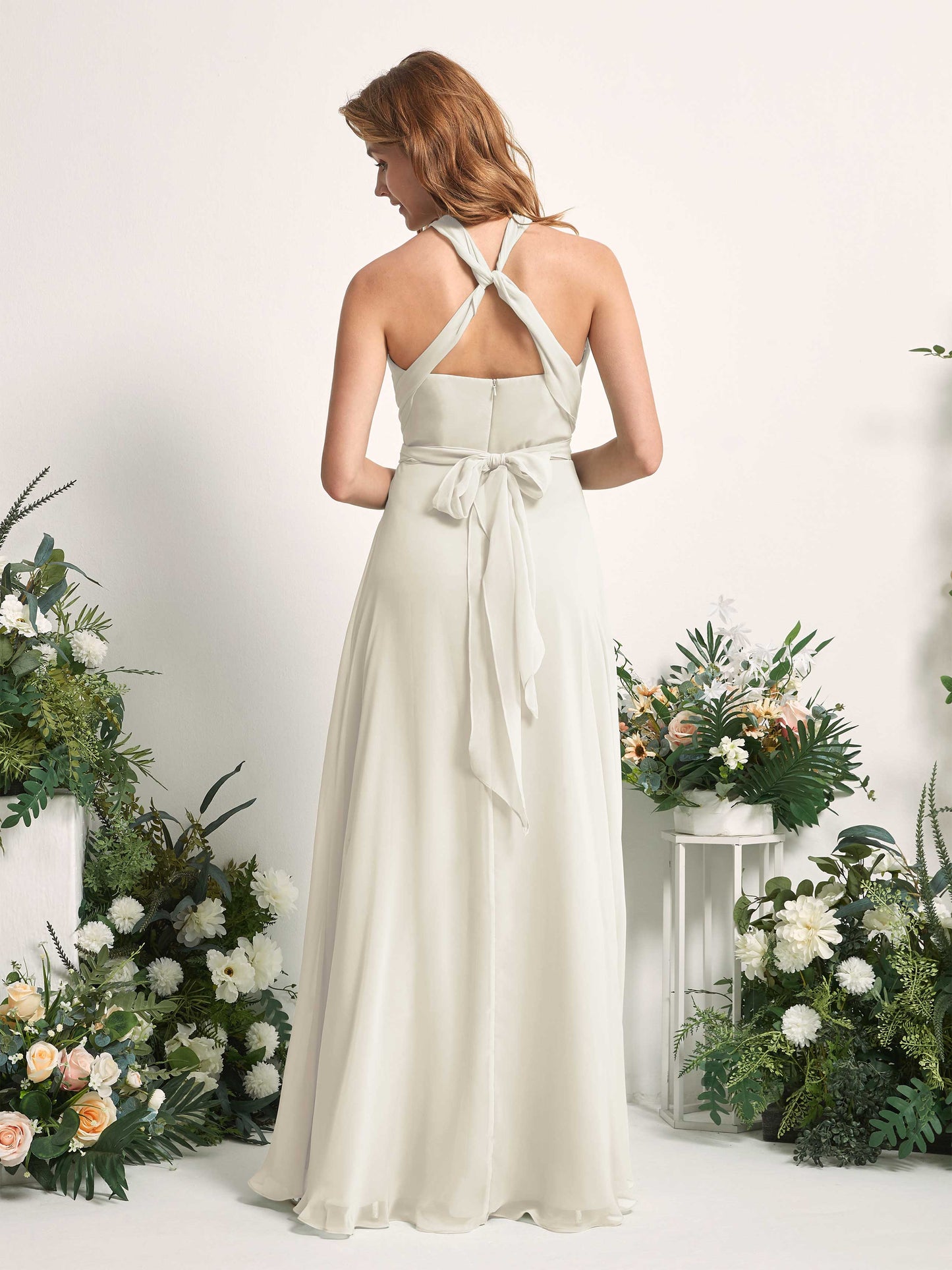 Carolyn Ivory Halter Maxi Dress