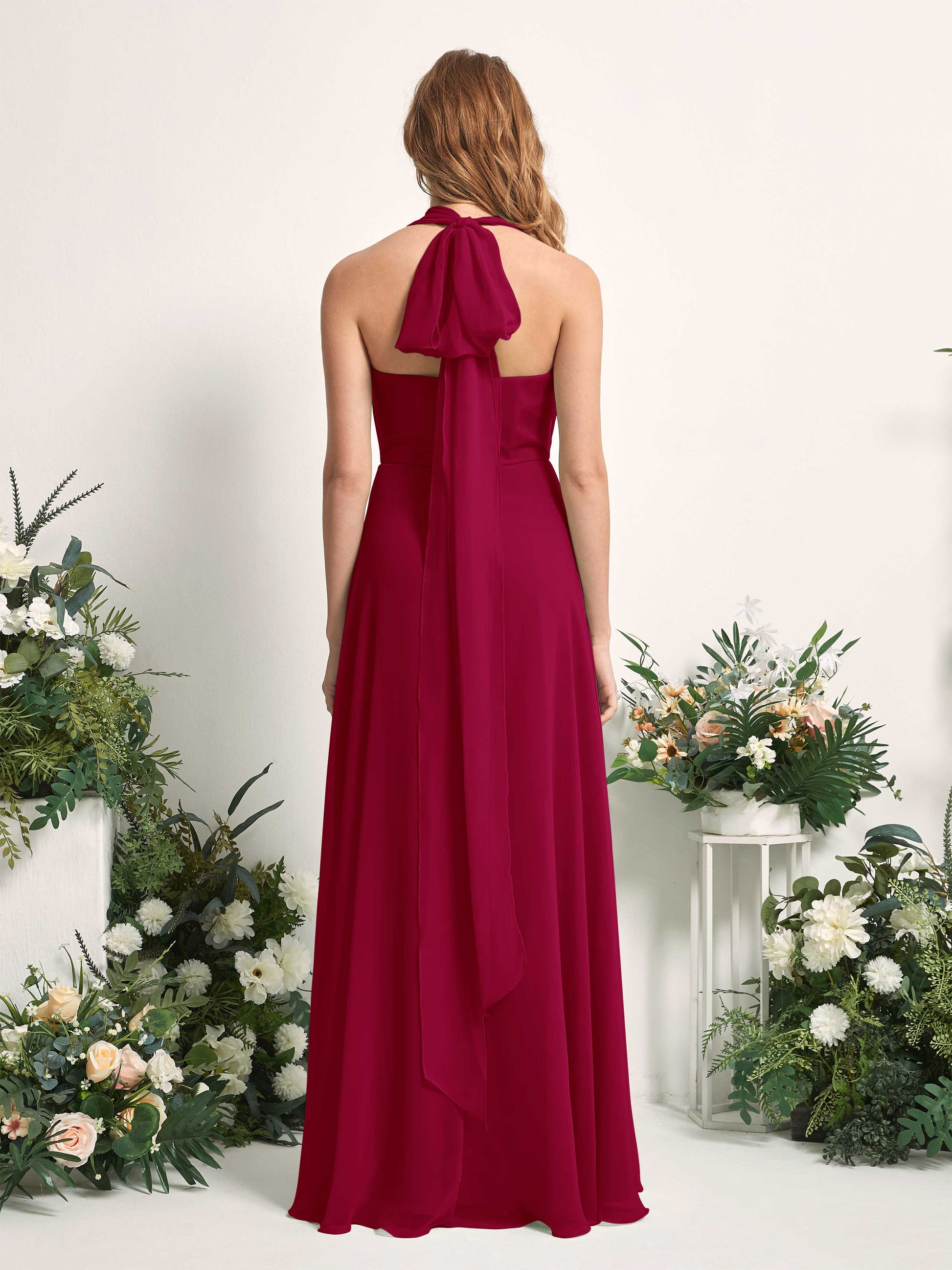 Carolyn Jester Red Halter Maxi Dress