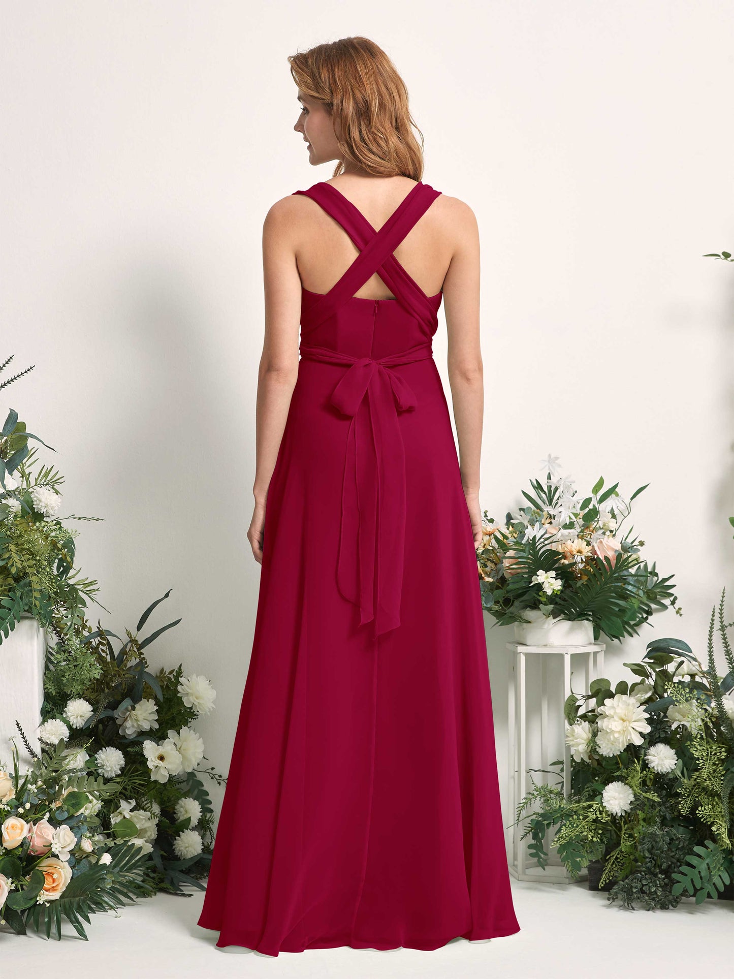 Carolyn Jester Red Halter Maxi Dress