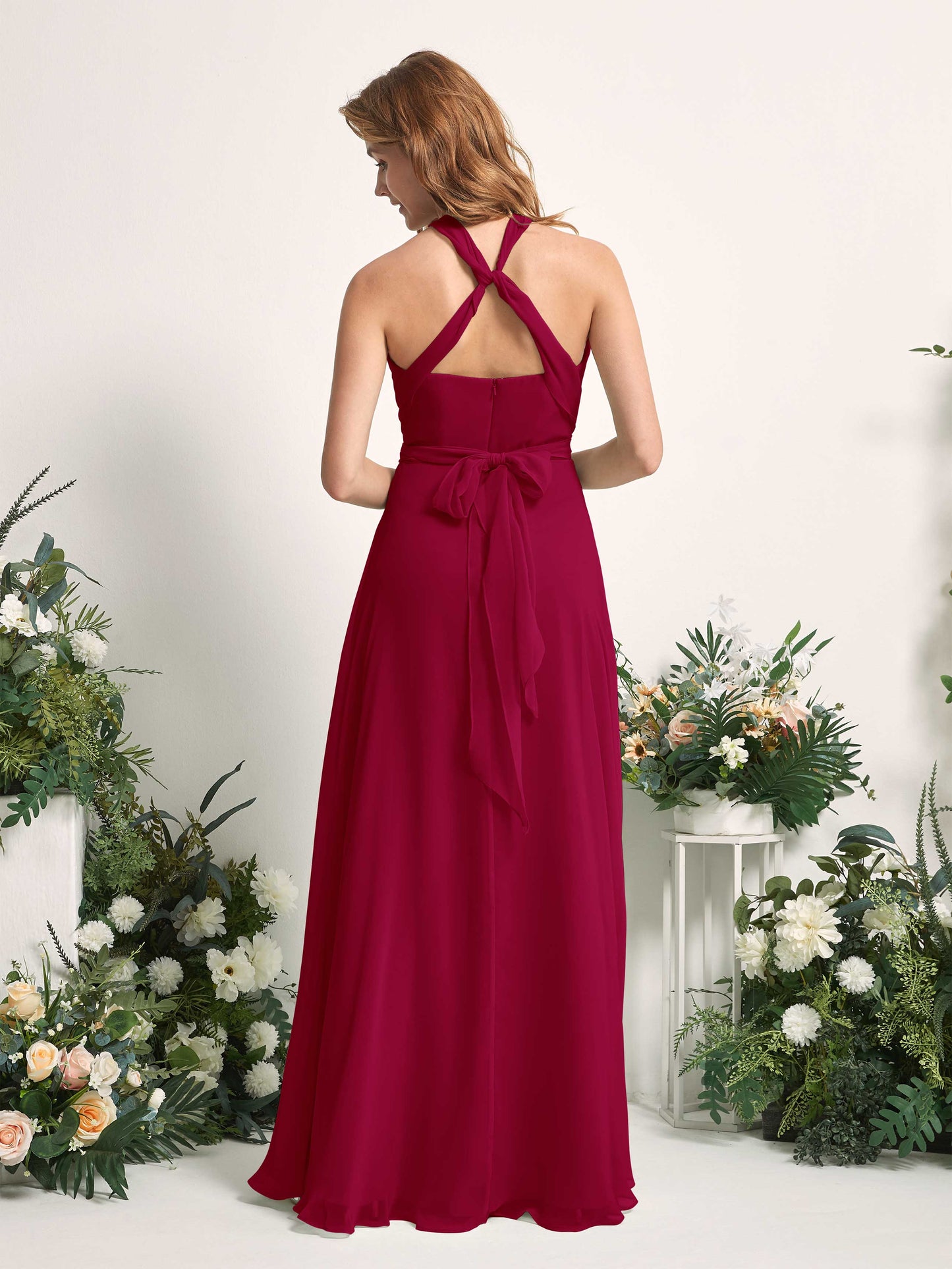 Carolyn Jester Red Halter Maxi Dress