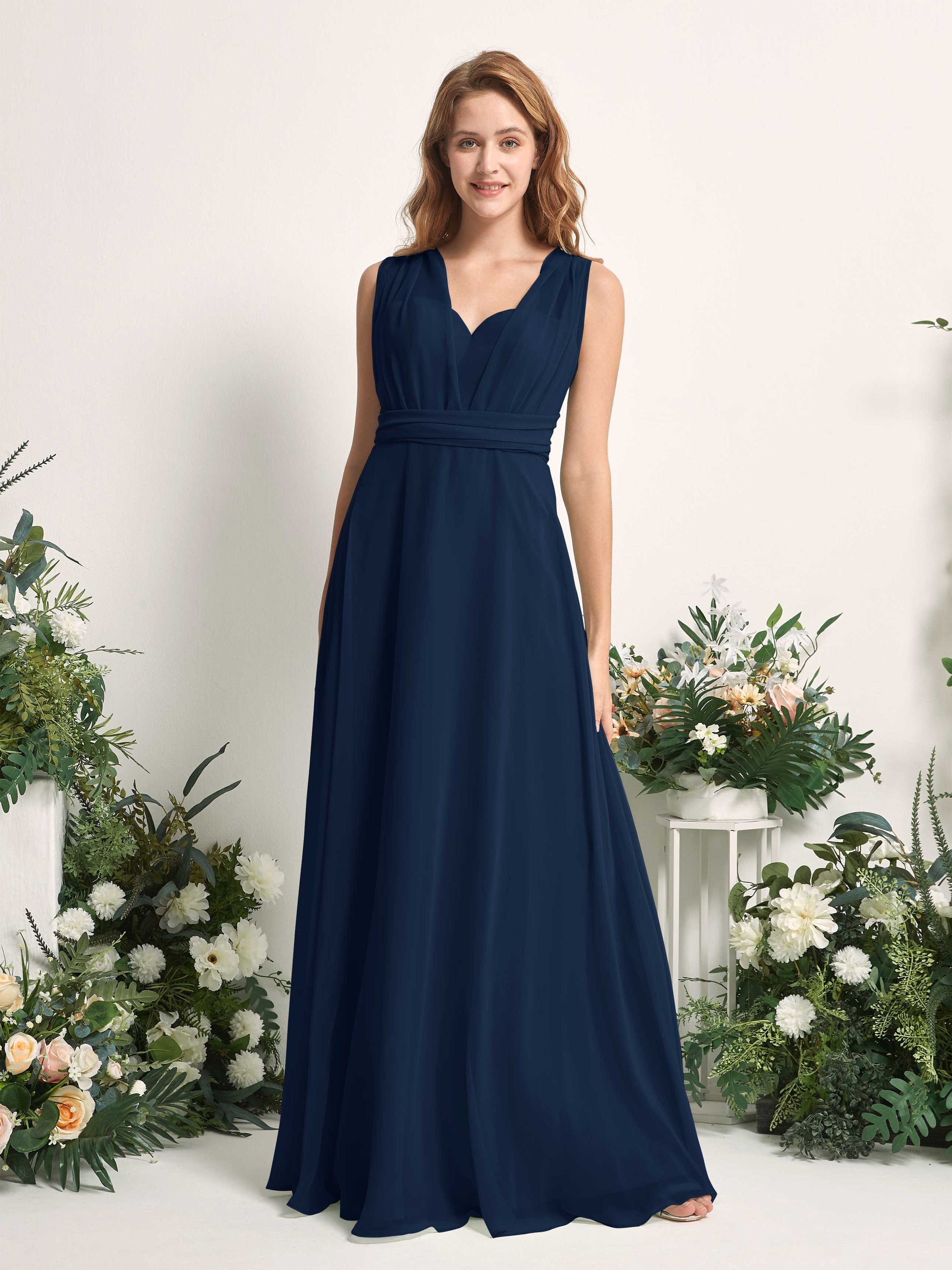 Carolyn Navy Halter Maxi Dress