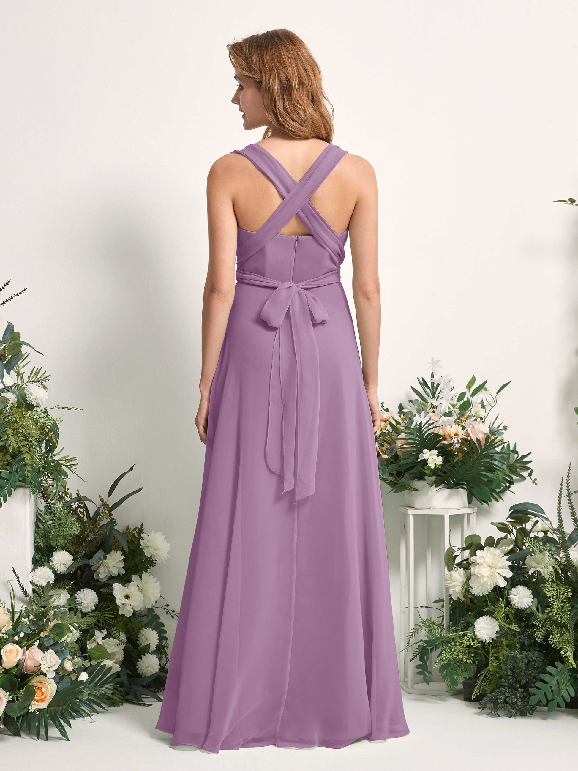 Carolyn Orchid Mist Halter Maxi Dress