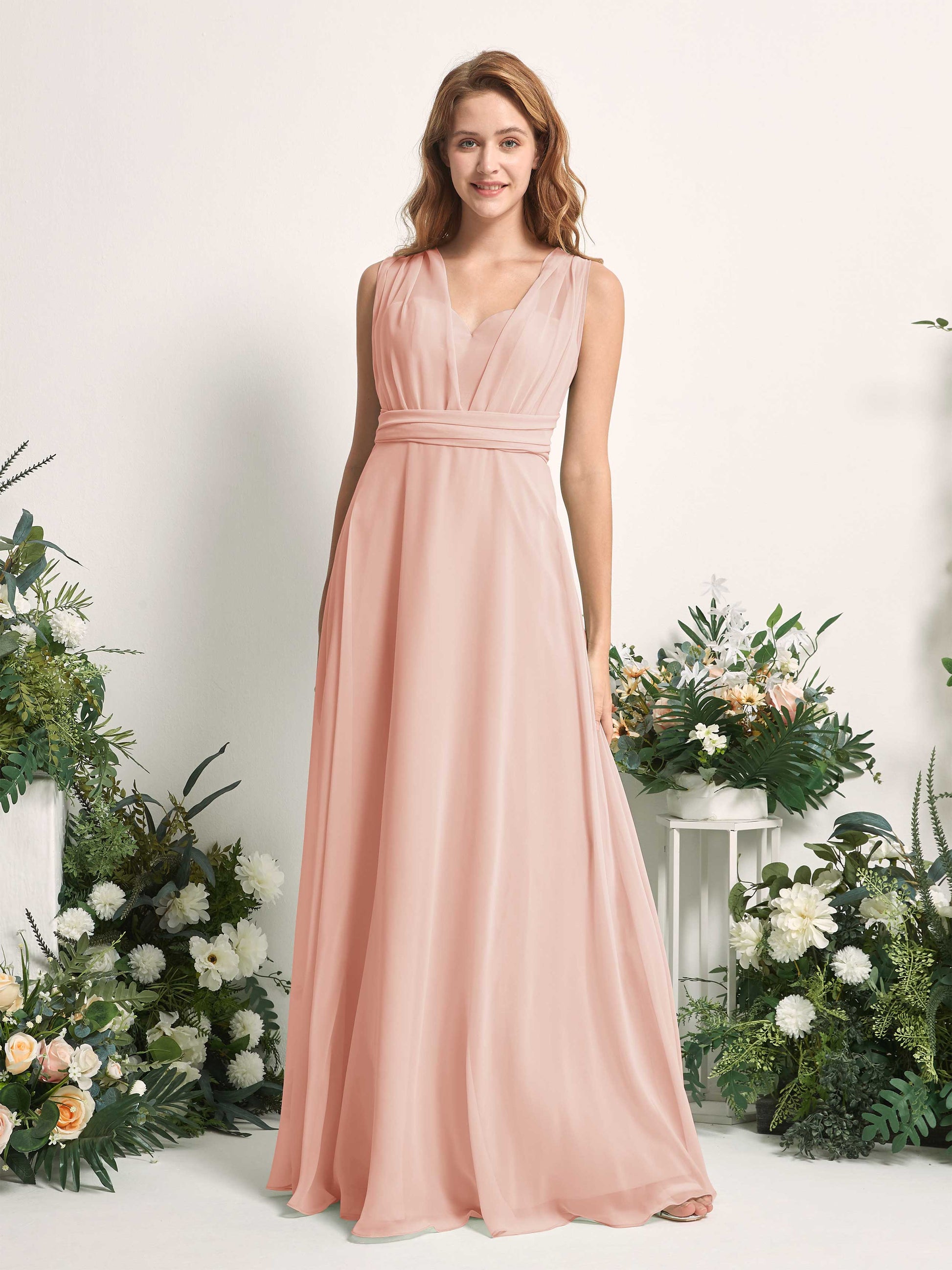 Carolyn Pearl Pink Halter Maxi Dress