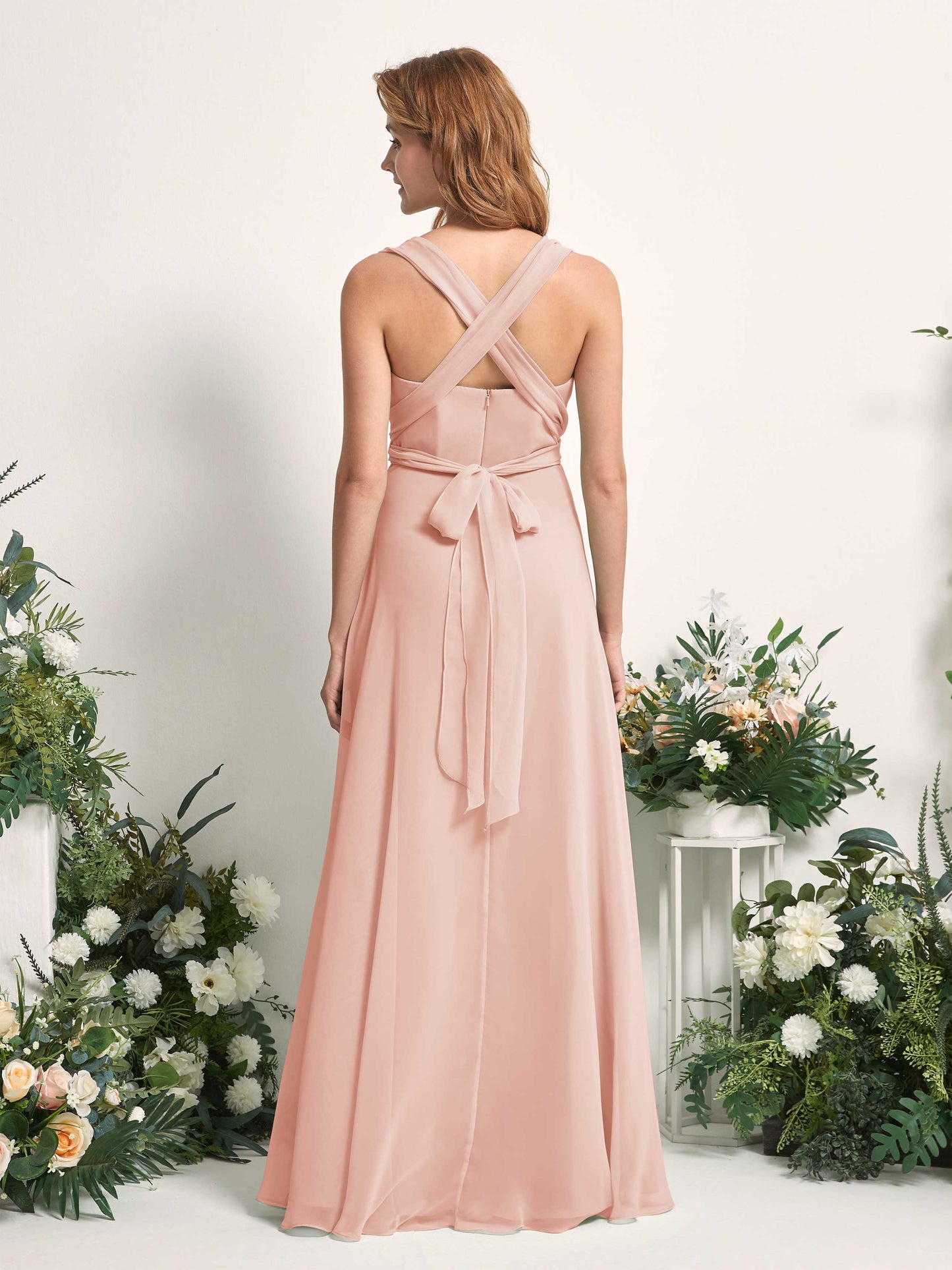 Carolyn Pearl Pink Halter Maxi Dress