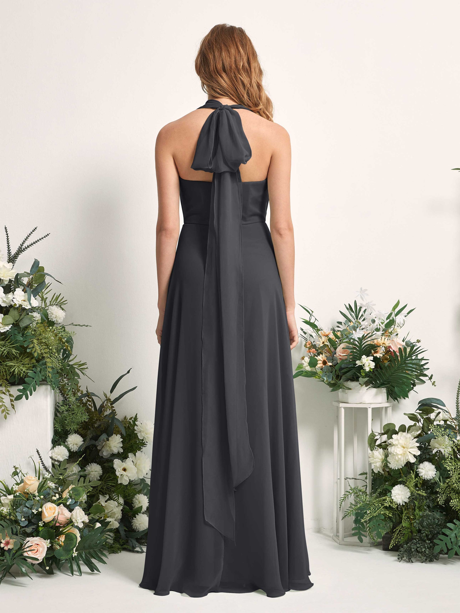 Carolyn Pewter Halter Maxi Dress