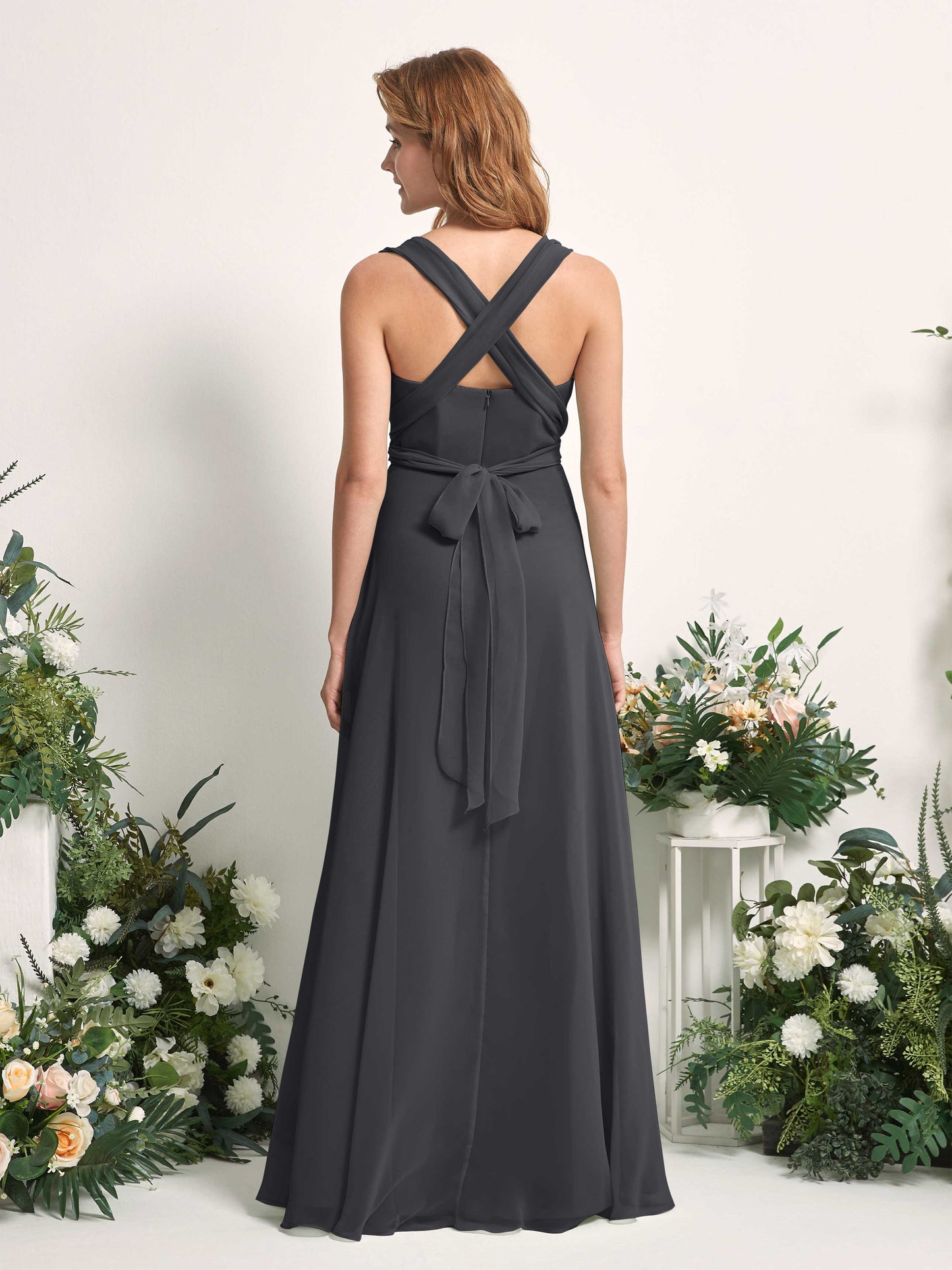 Carolyn Pewter Halter Maxi Dress