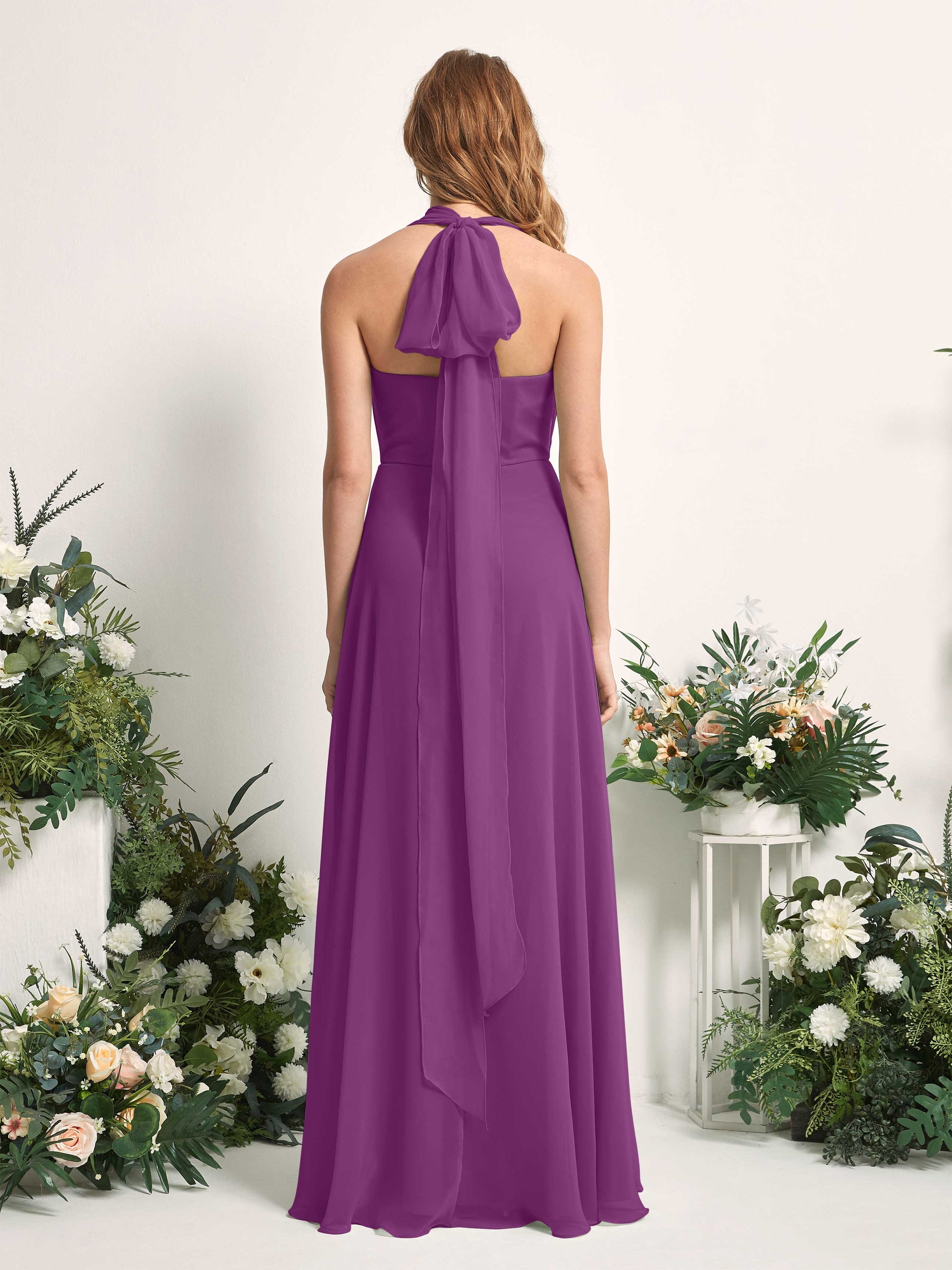 Carolyn Purple Halter Maxi Dress