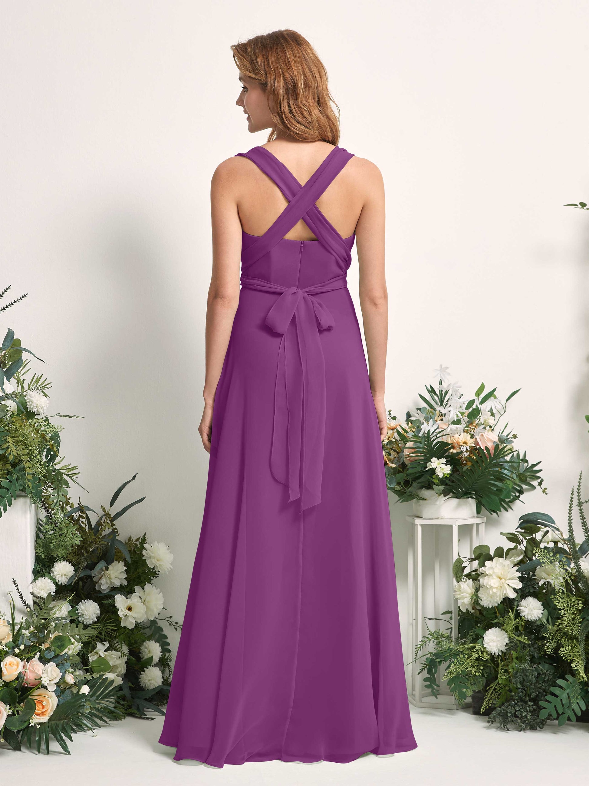 Carolyn Purple Halter Maxi Dress