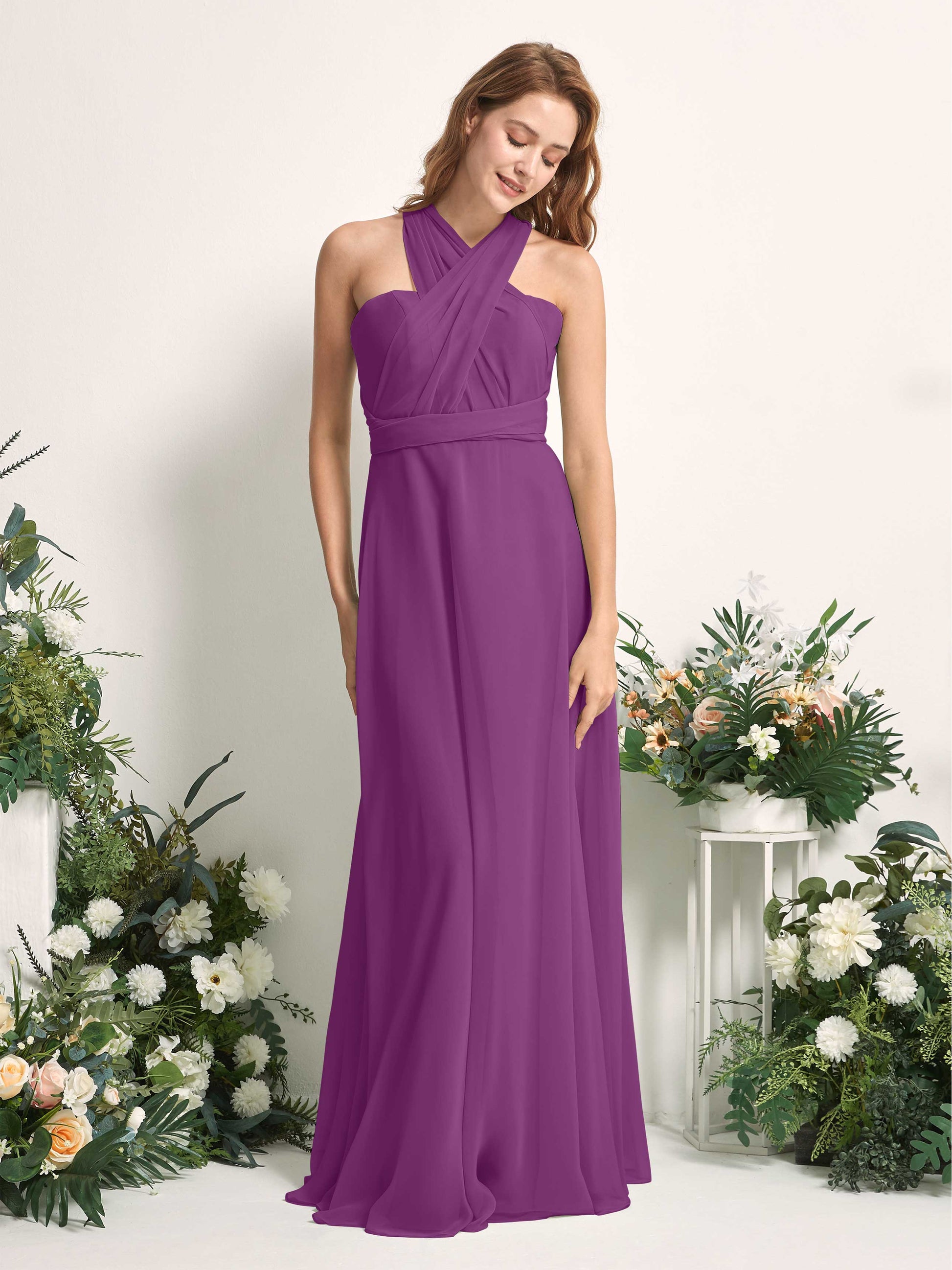 Carolyn Purple Halter Maxi Dress