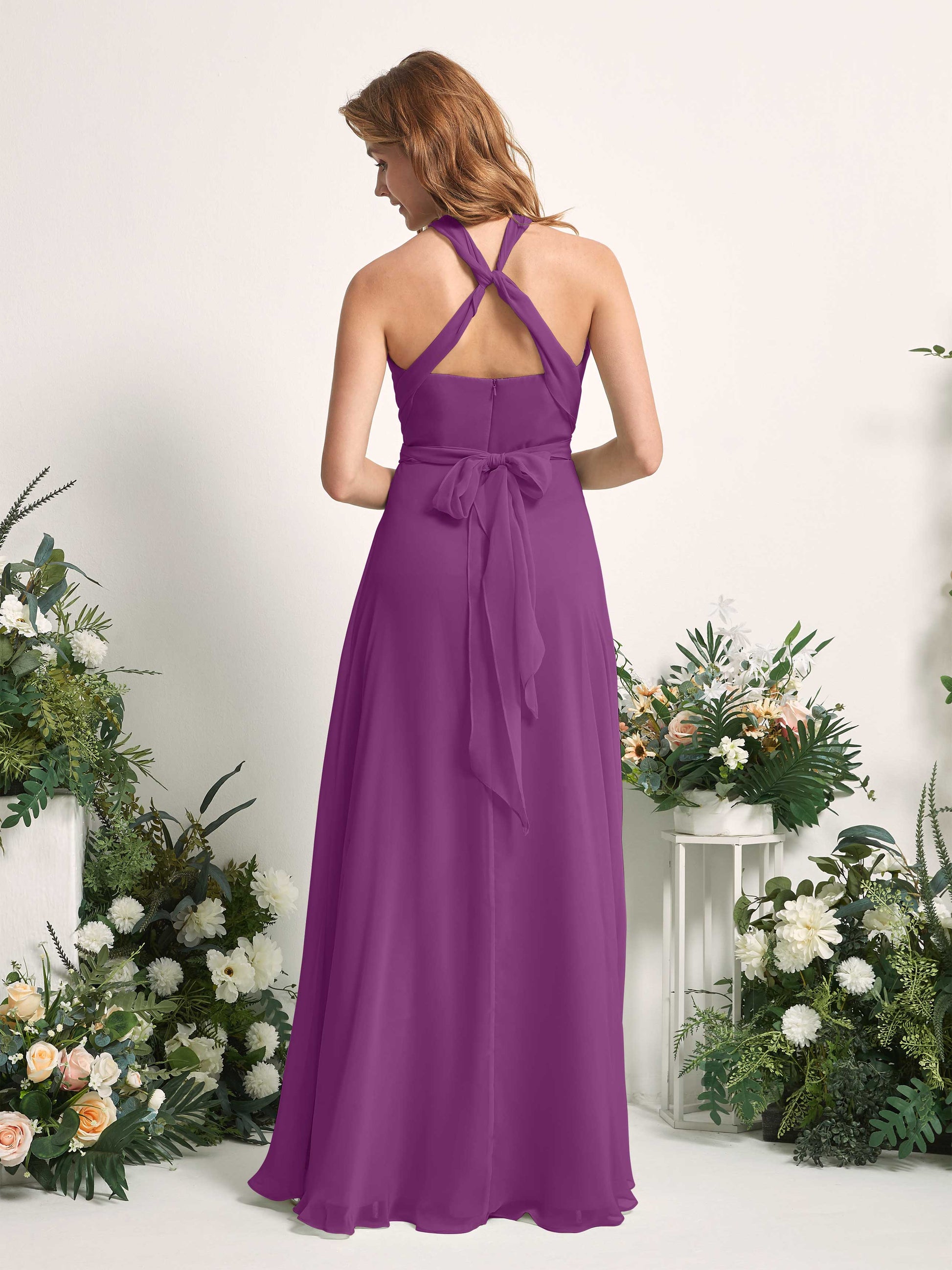 Carolyn Purple Halter Maxi Dress