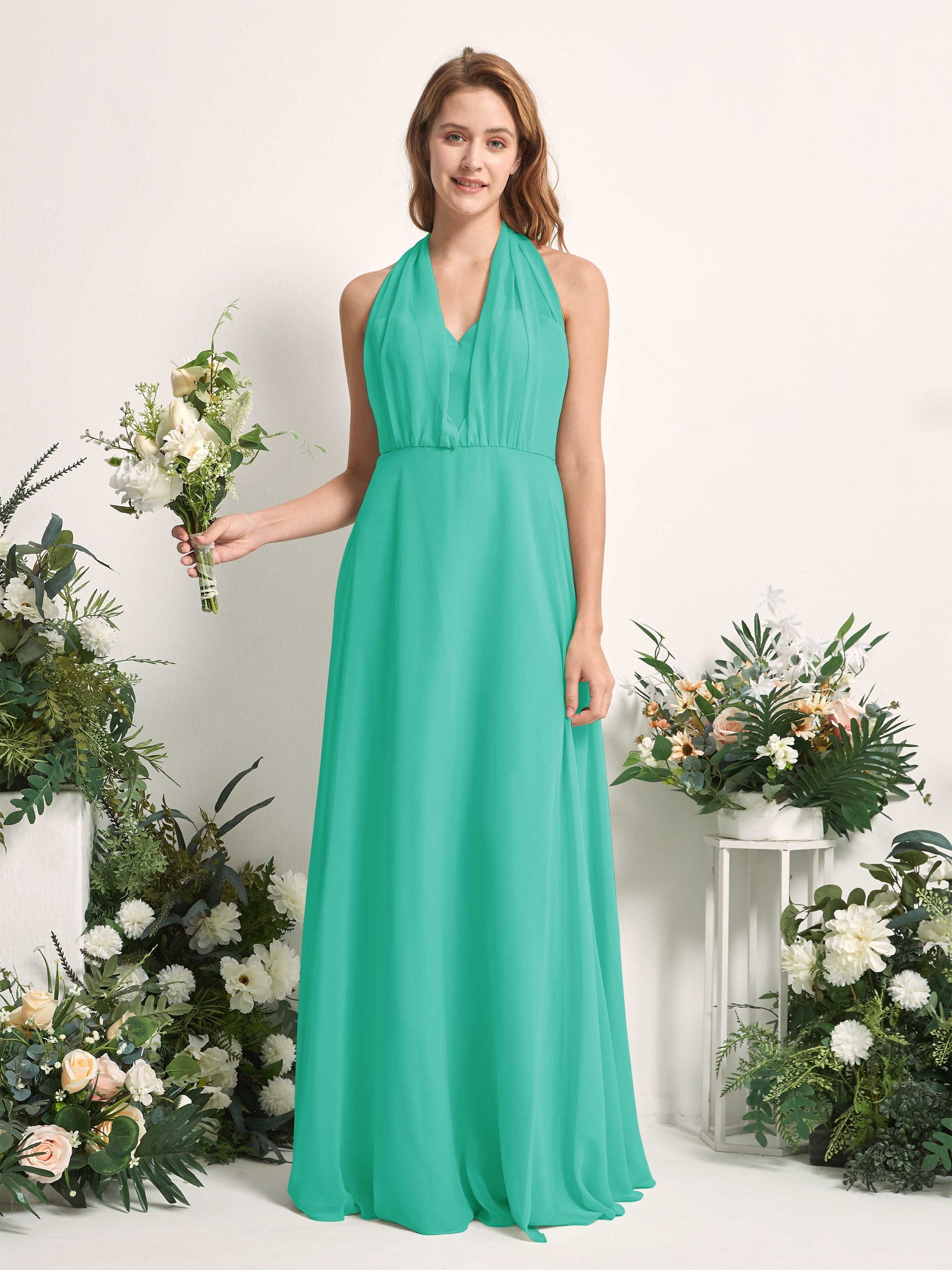 Carolyn Tiffany Halter Maxi Dress