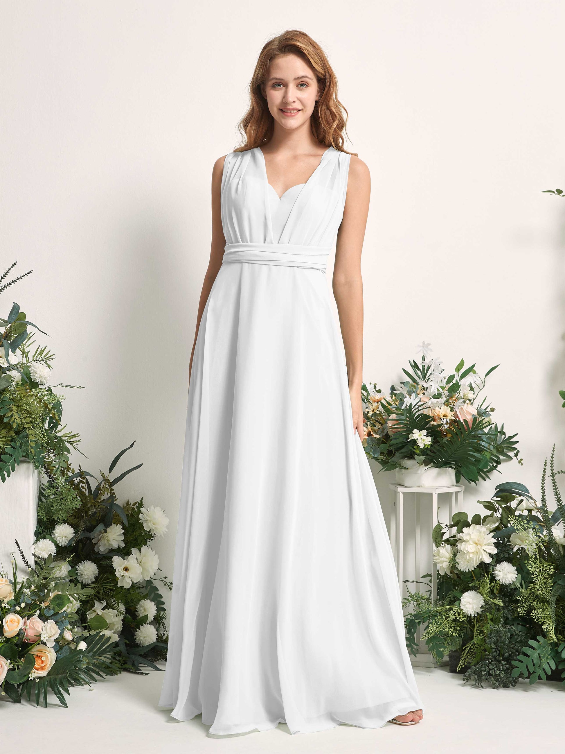 Carolyn White Halter Maxi Dress