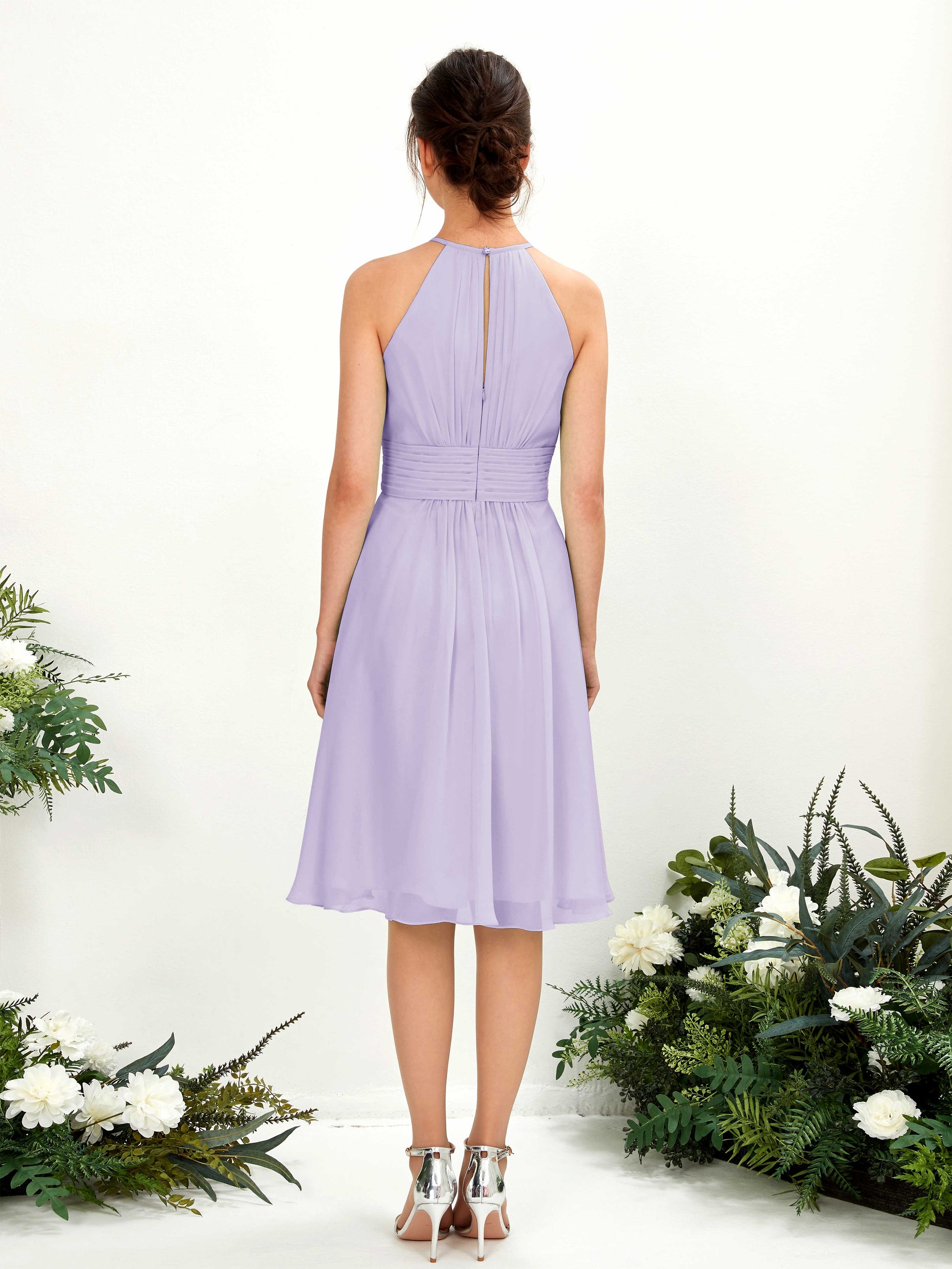 Cathie Lilac Halter Midi Dress