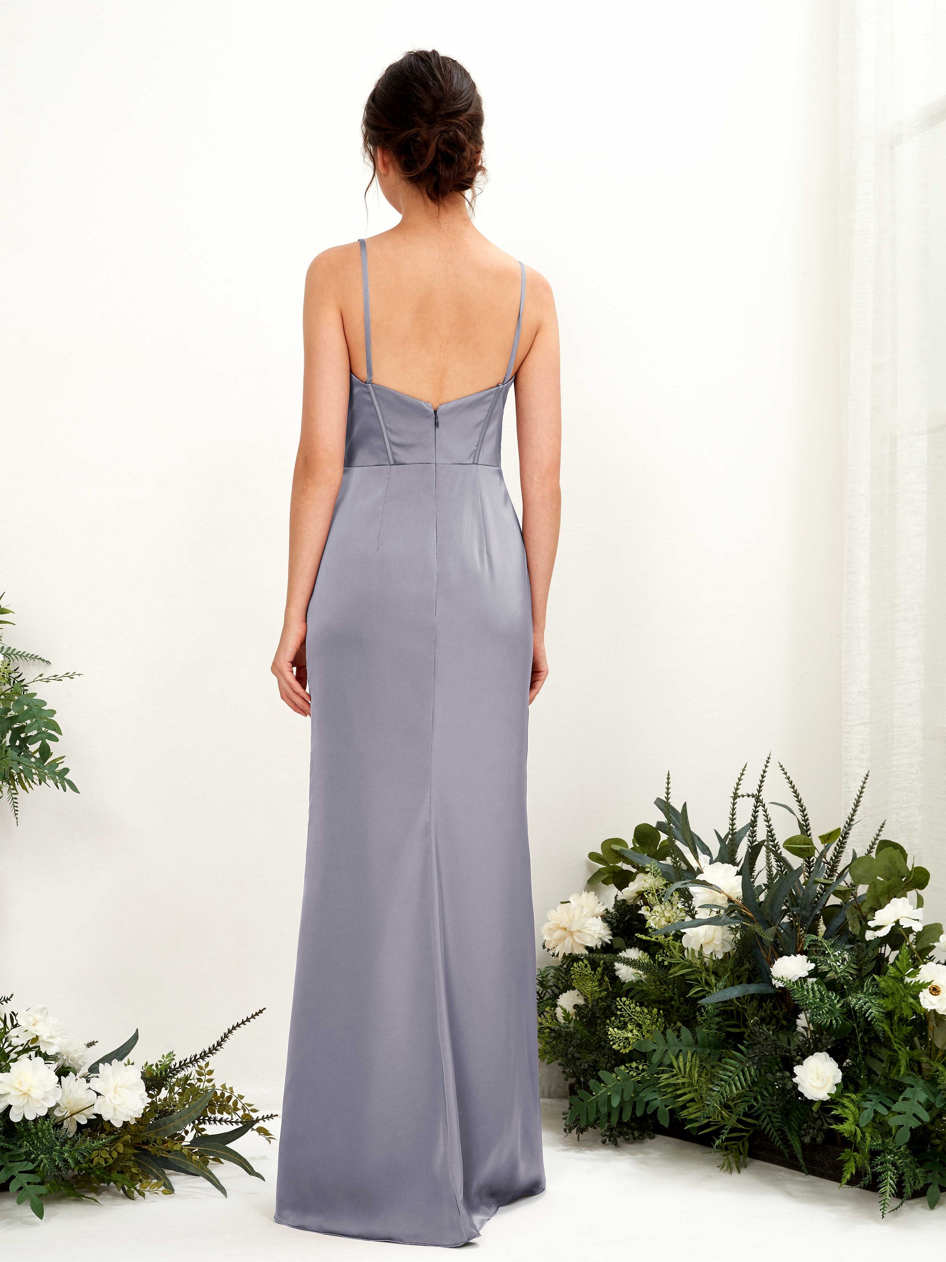 Cathy Purple Haze Satin Sleeveless Maxi Dress