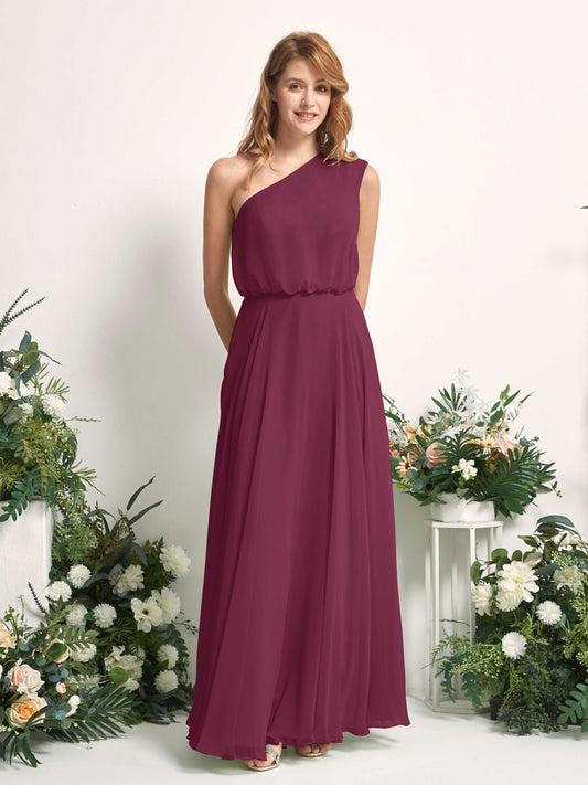 Cecily Chianti One Shoulder Maxi Dress