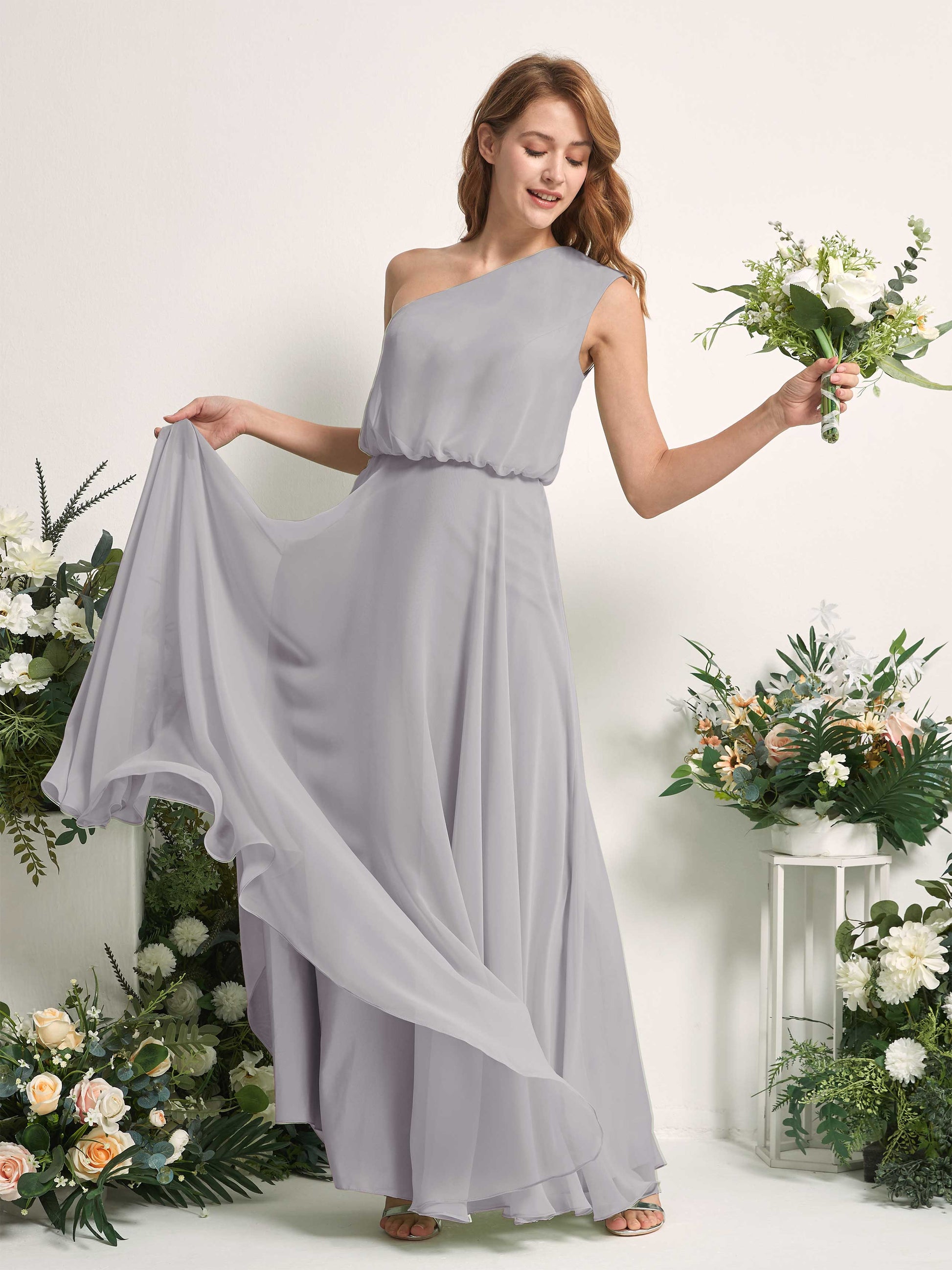 Cecily Dove One Shoulder Maxi Dress