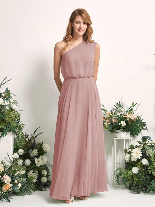 Cecily Dusty Rose One Shoulder Maxi Dress