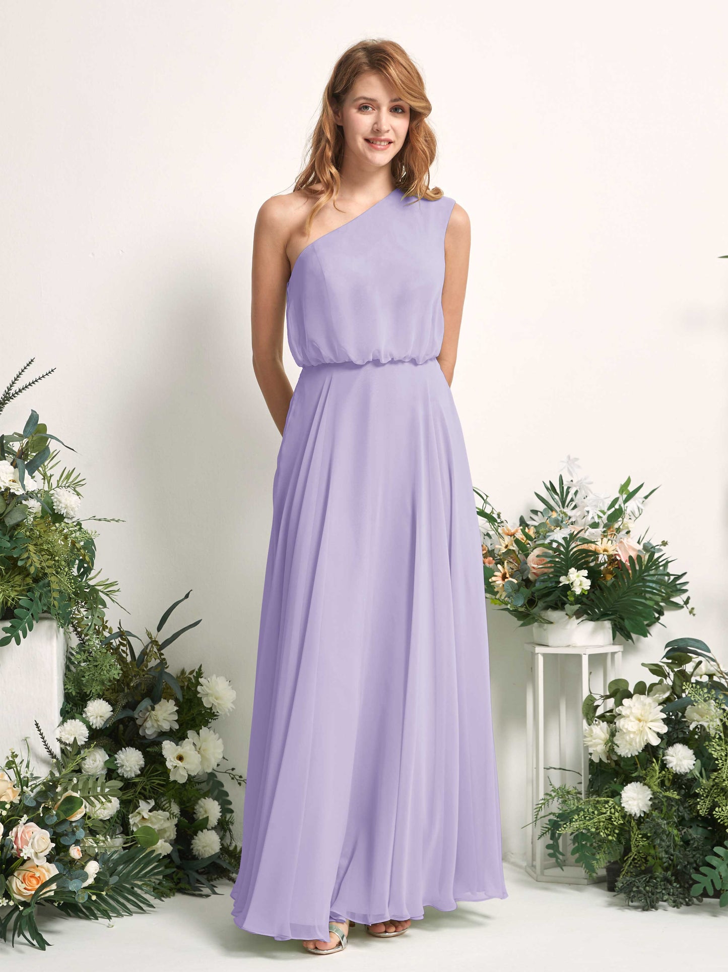 Cecily Lilac One Shoulder Maxi Dress