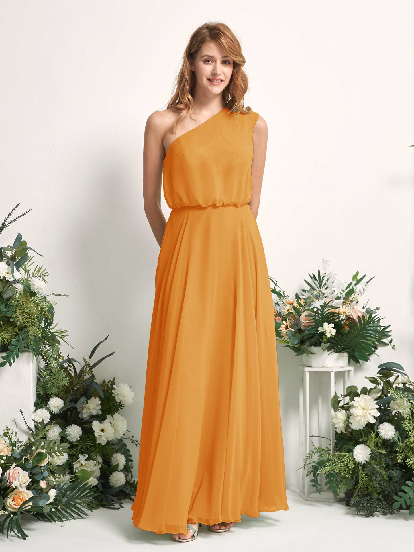 Cecily Mango One Shoulder Maxi Dress