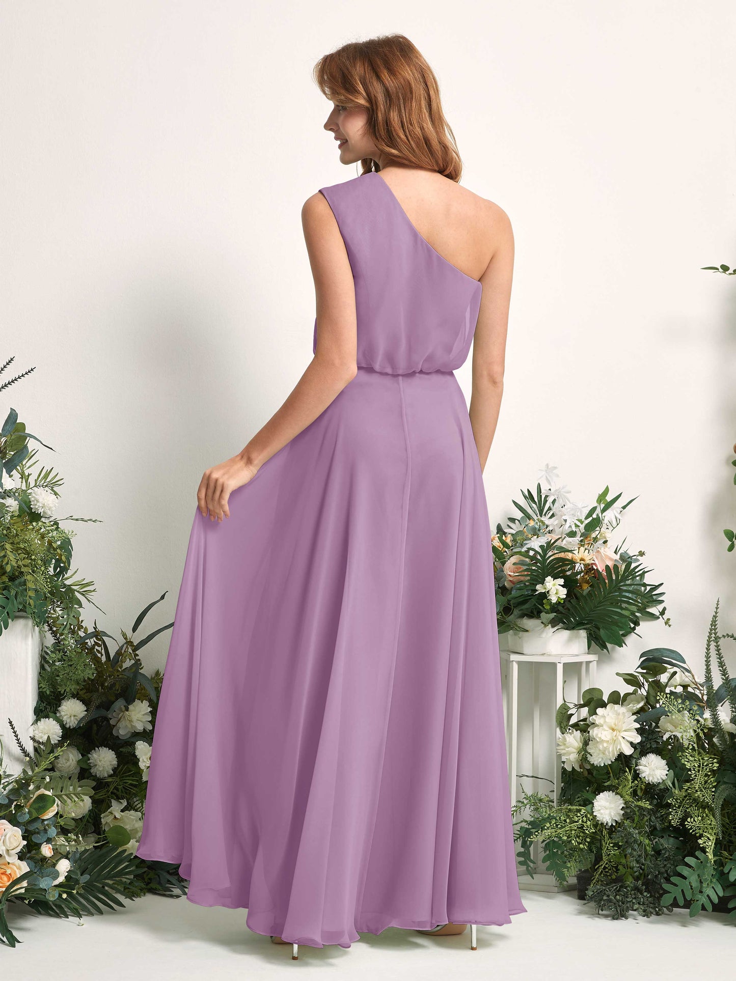 Cecily Orchid Mist One Shoulder Maxi Dress