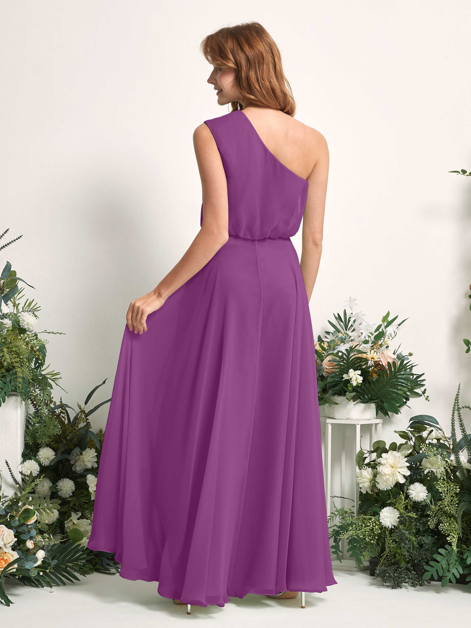 Cecily Purple One Shoulder Maxi Dress