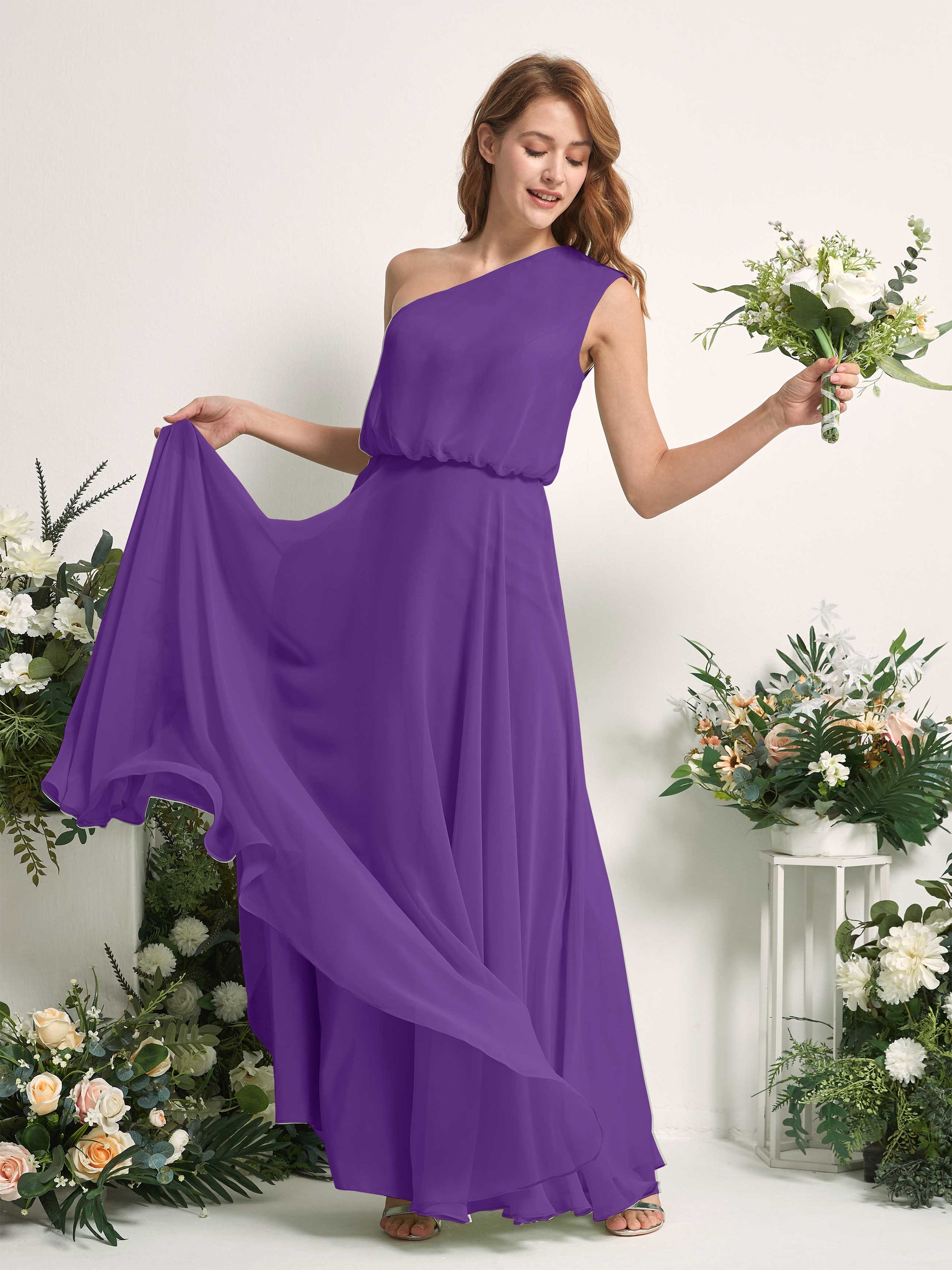 Cecily Regency One Shoulder Maxi Dress