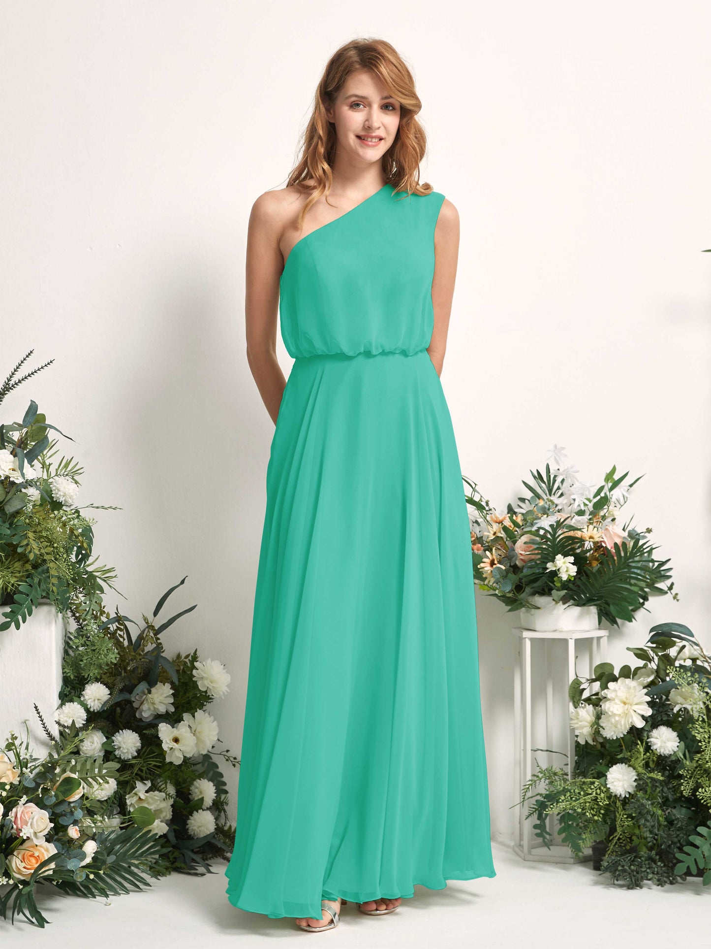 Cecily Tiffany One Shoulder Maxi Dress