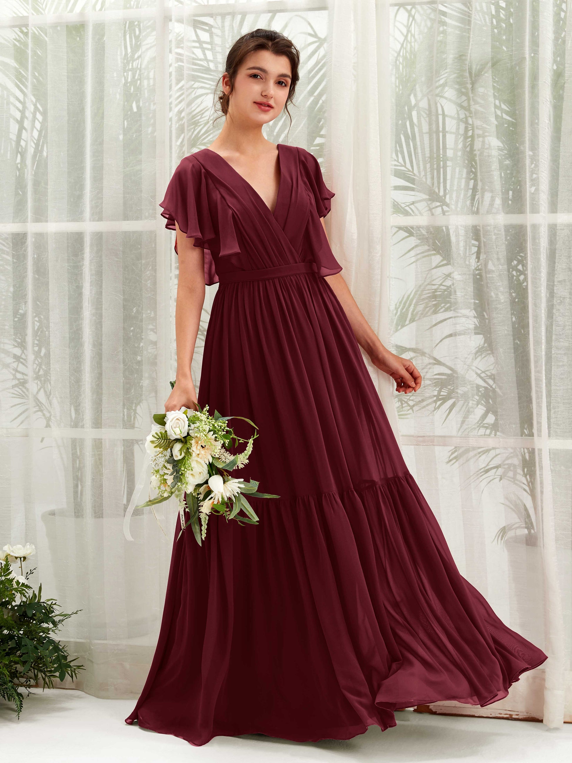 Chaya Burgundy Maxi Dress